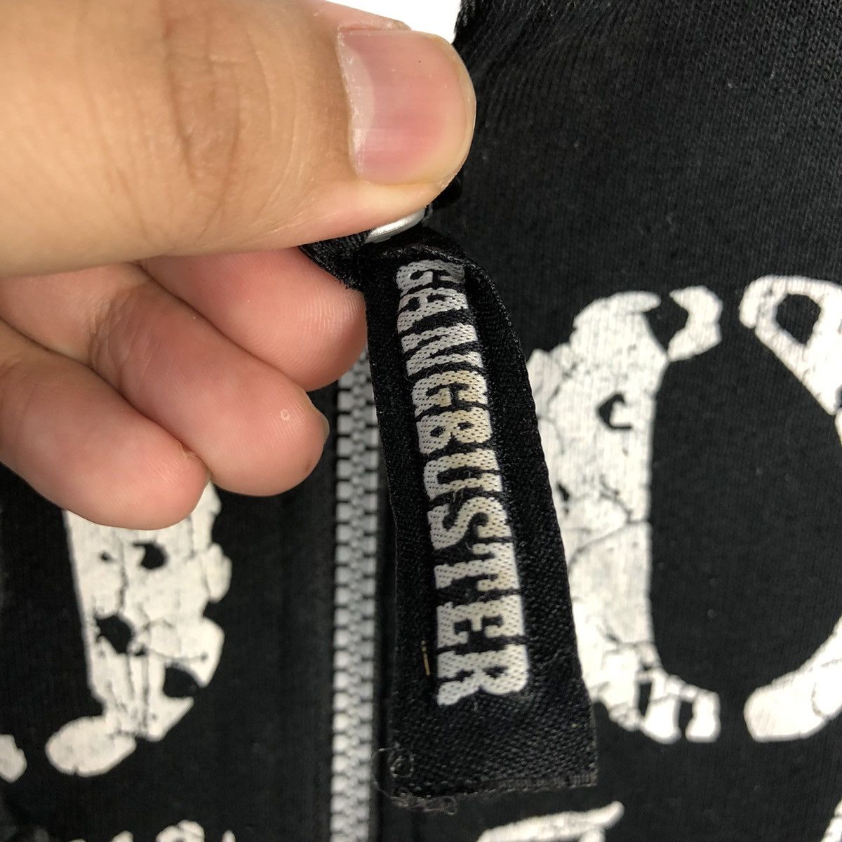 Japanese Brand Gang Busters skull punk Black sweater Hoodie #A2458 Size US XS / EU 42 / 0 - 11 Thumbnail