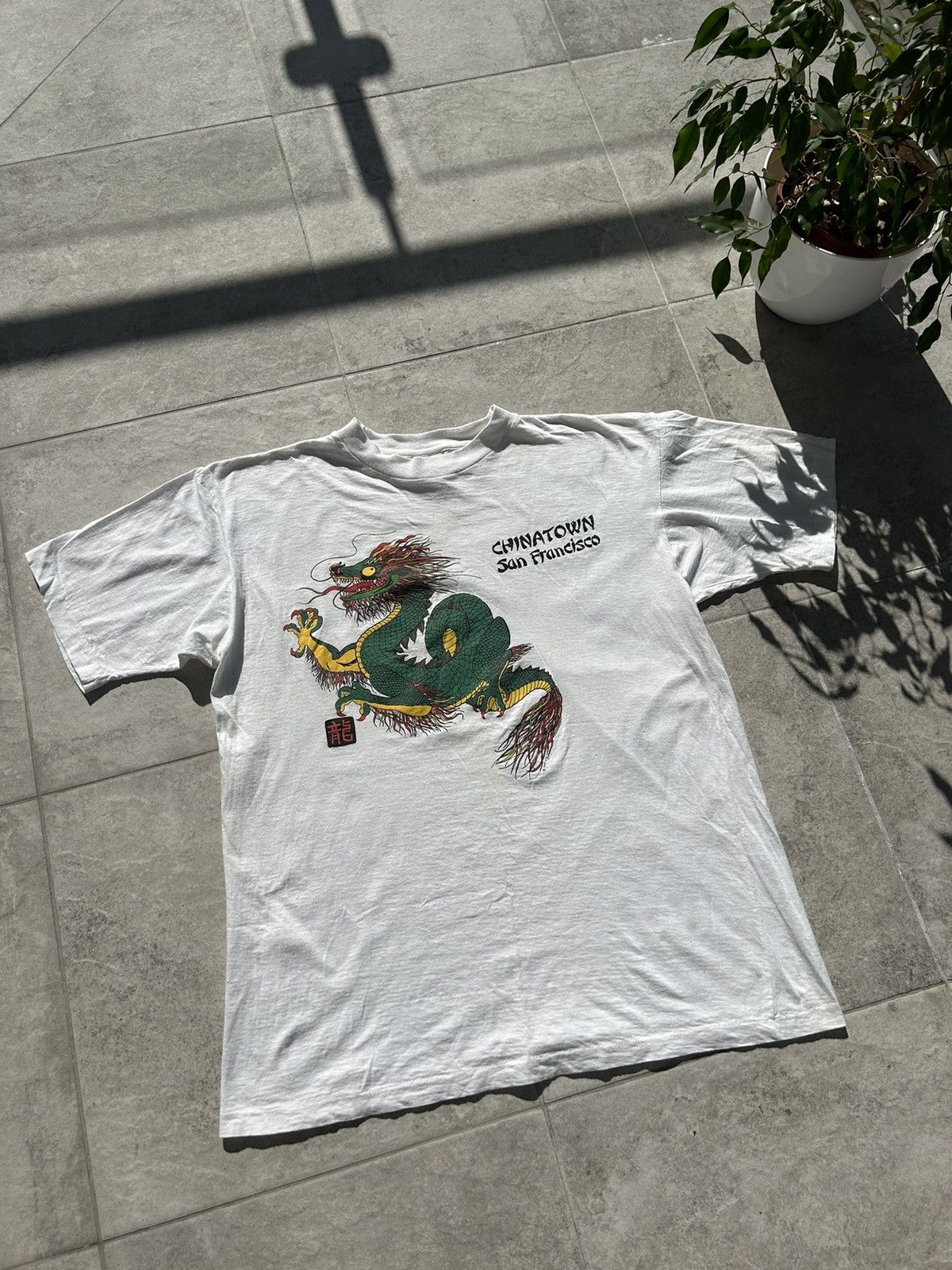 Hanes × Vintage 1987 Chinatown Single Stich SF tee 80s Size US L / EU 52-54 / 3 - 1 Thumbnail