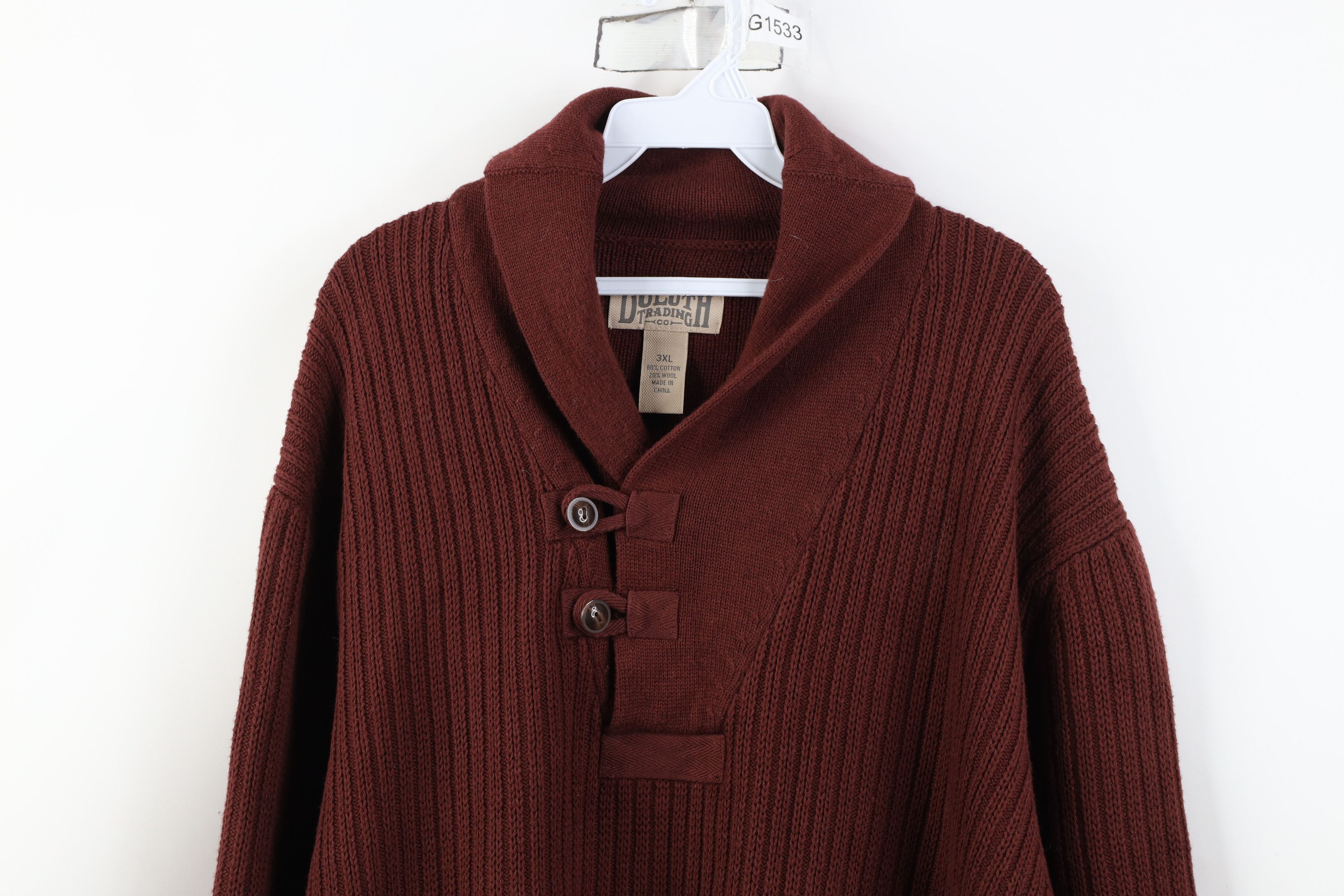 Duluth Trading Company New Duluth Trading Co Heavy High Neck Infantry Sweater Red Size US XXL / EU 58 / 5 - 2 Thumbnail