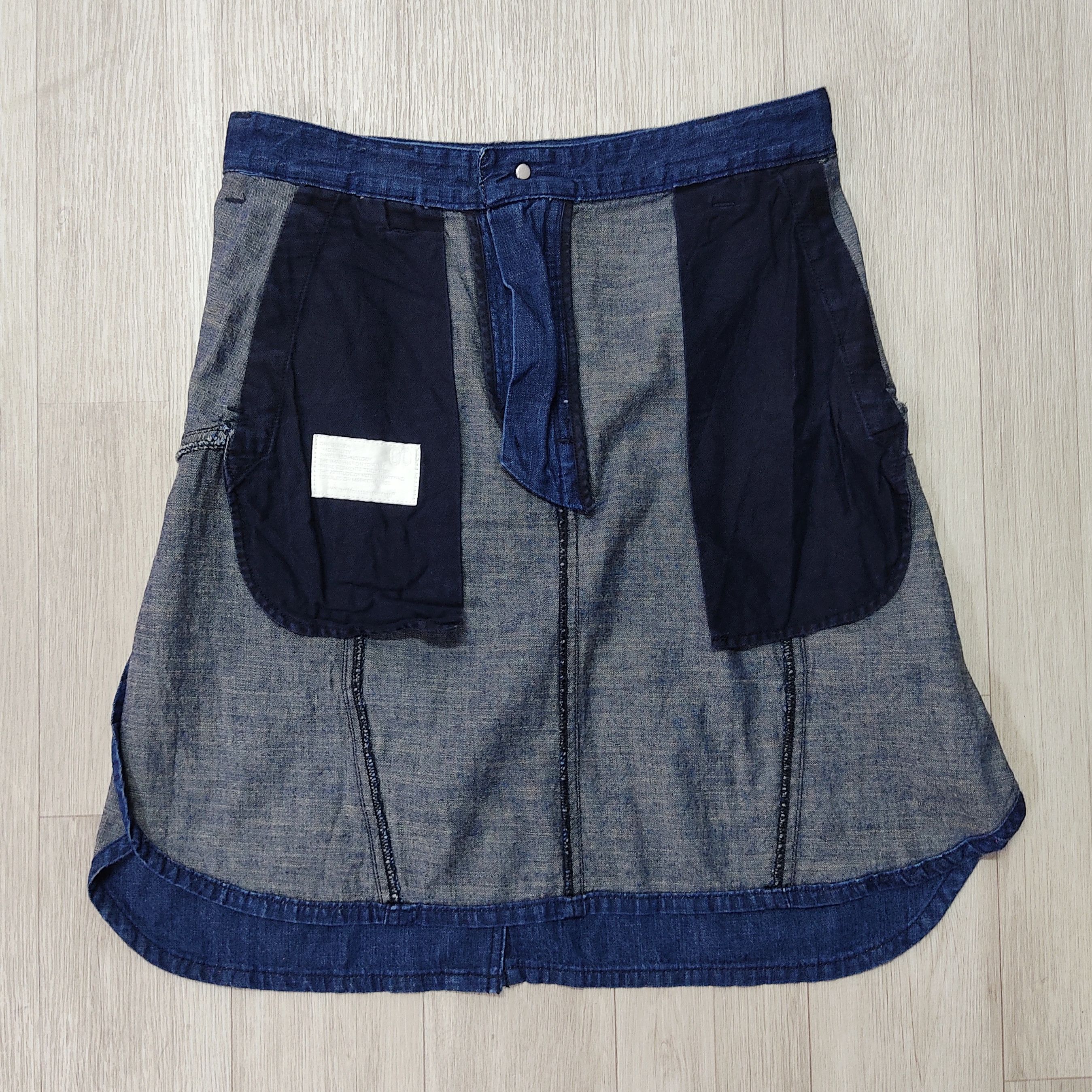 Japan Blue White Mountaineering 2014SS Denim Blue Short Skirts Size 29" - 9 Thumbnail