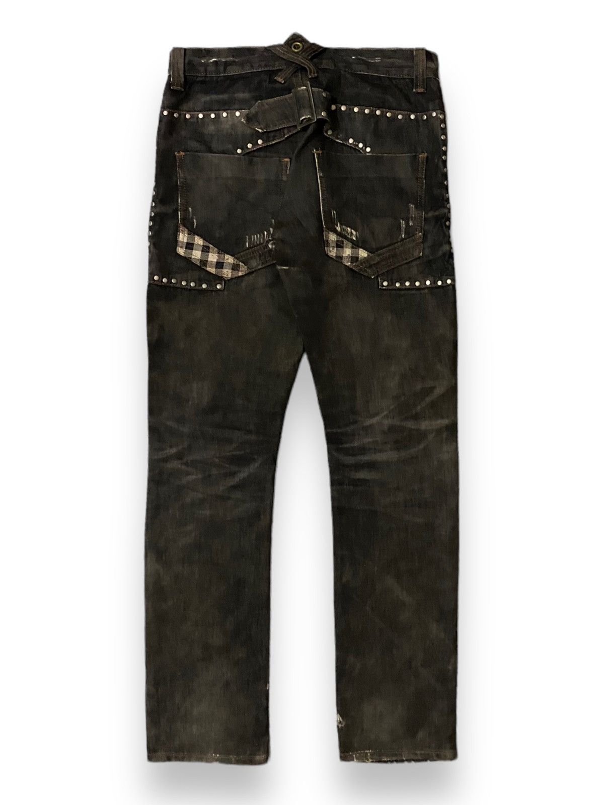 Men Jean Joneaa Emblish Jean Bondage Strap Waist Distress e'
