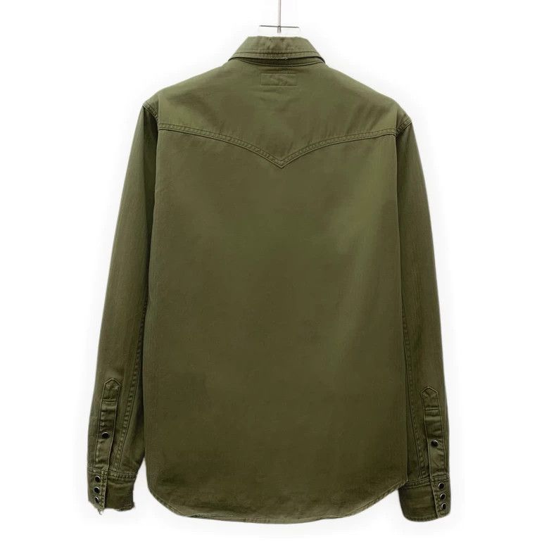 Saint Laurent Paris Saint Laurent Paris Army green old cotton lapel single-bre Size US S / EU 44-46 / 1 - 2 Thumbnail