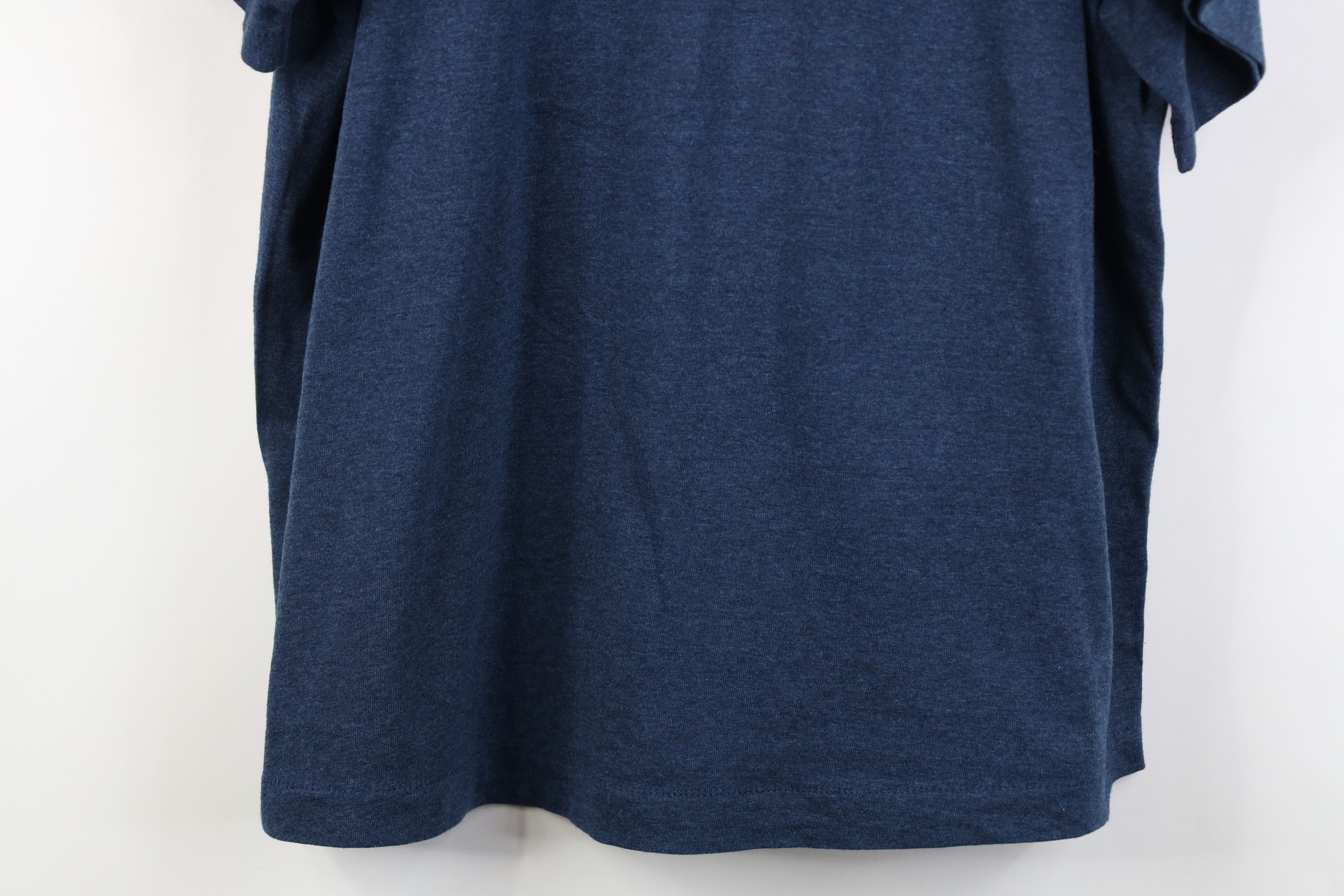 Vintage Vintage 90s Streetwear Blank Short Sleeve T-Shirt Blue USA Size US L / EU 52-54 / 3 - 3 Thumbnail