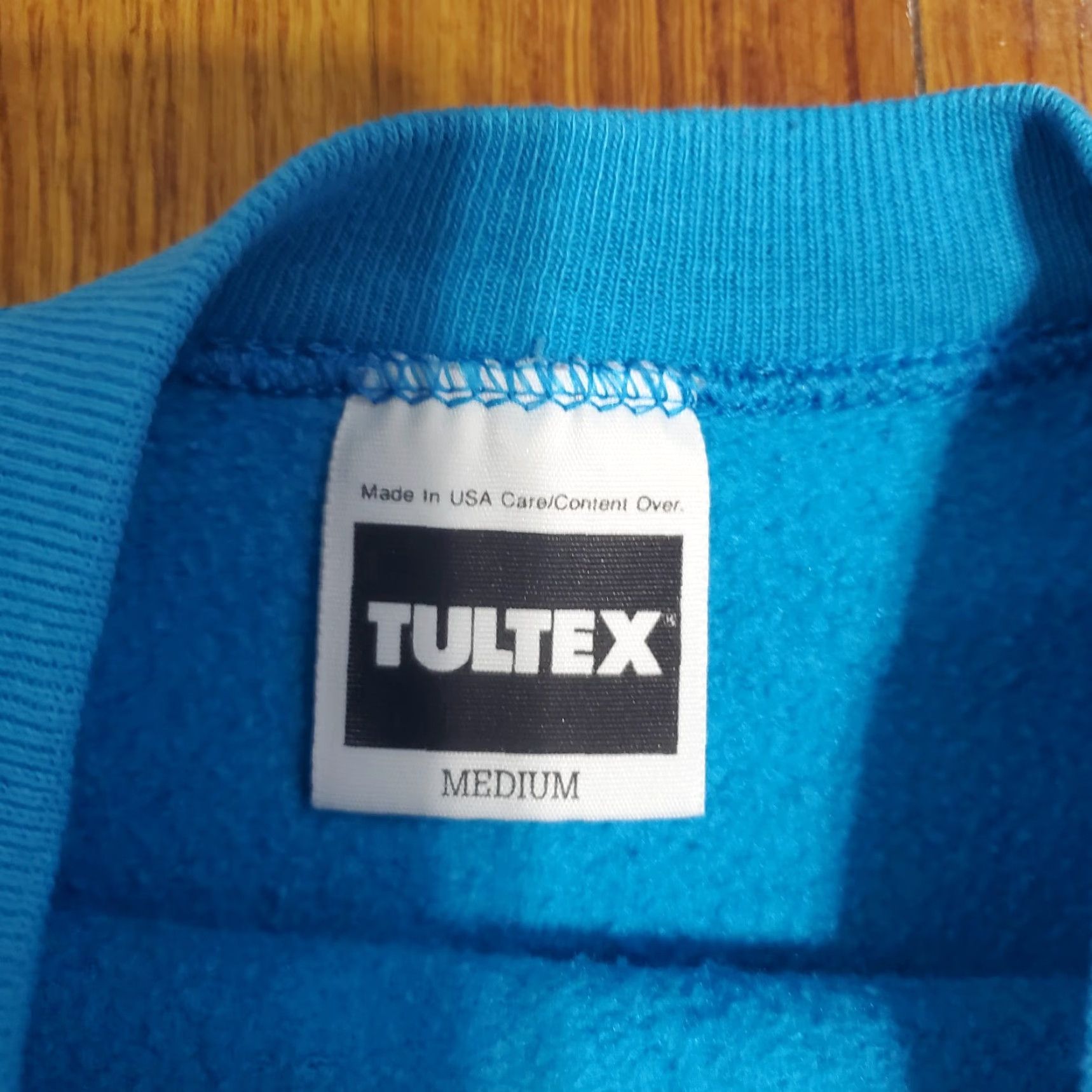 Tultex VINTAGE Tultex Sweatshirt Shirt Men M Blue 80s 90s Logo Stained Heavyweight Fleece Pullover Crew Neck Long Sleeve USA Made Size US M / EU 48-50 / 2 - 6 Thumbnail