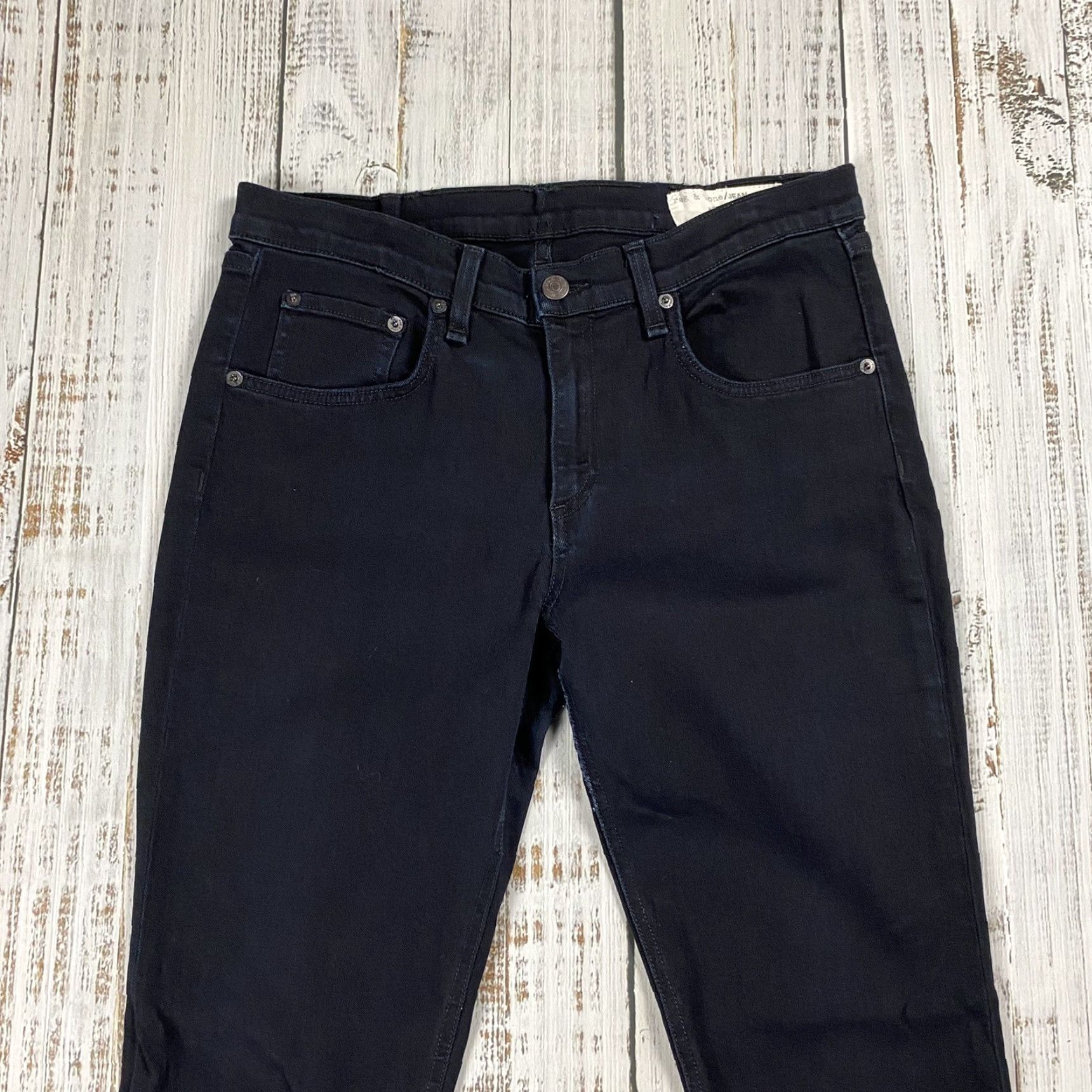 Rag & Bone rag & bone MID RISE SKINNY JEANS DENIM BLACK 31 WOMENS USA Stretch Slim 5-Pocket Size 24" / US 00 / IT 34 - 2 Thumbnail