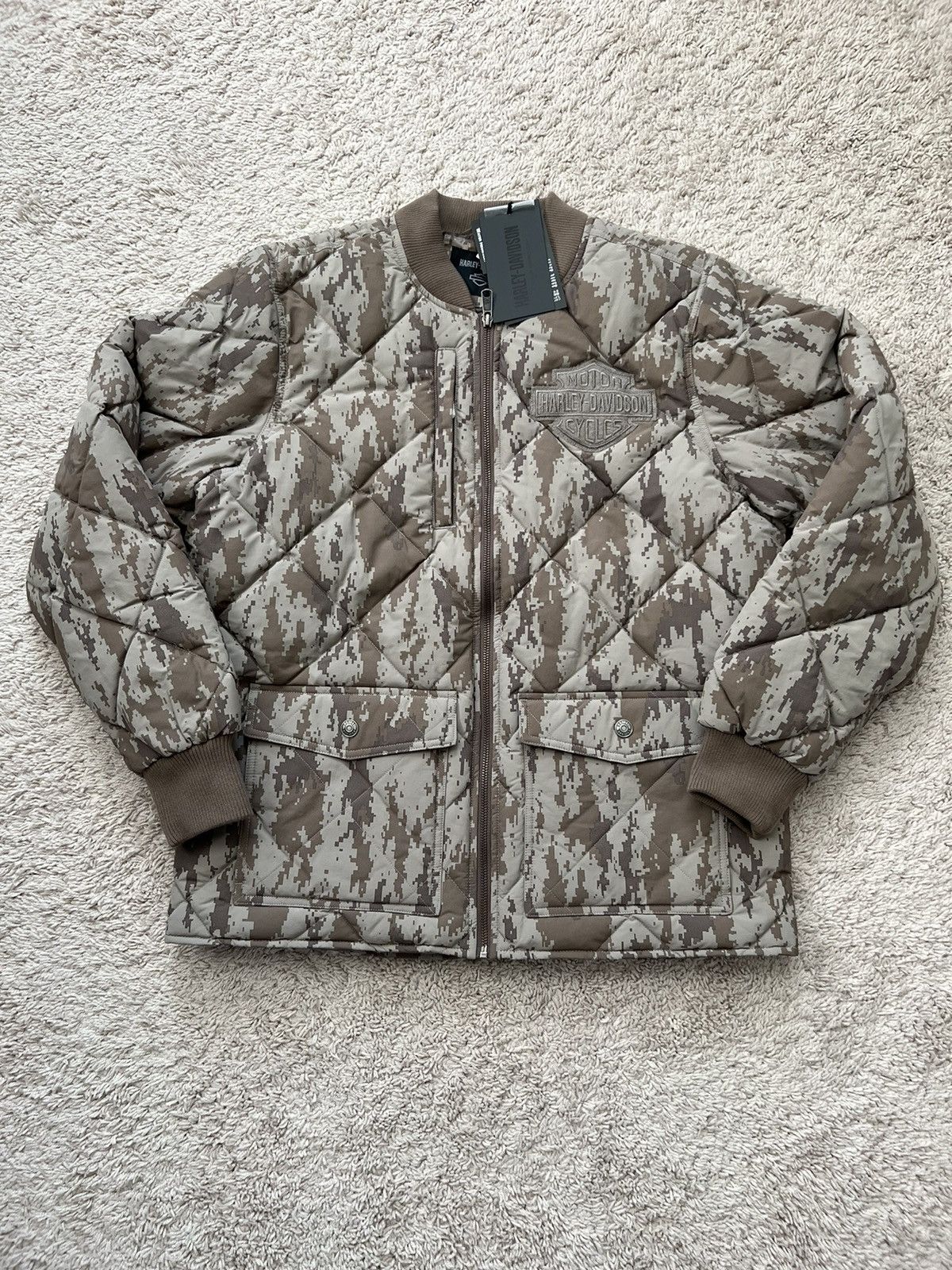 Harley Davidson Harley Davidson Quilted Park Jacket Camouflage Size US L / EU 52-54 / 3 - 5 Thumbnail