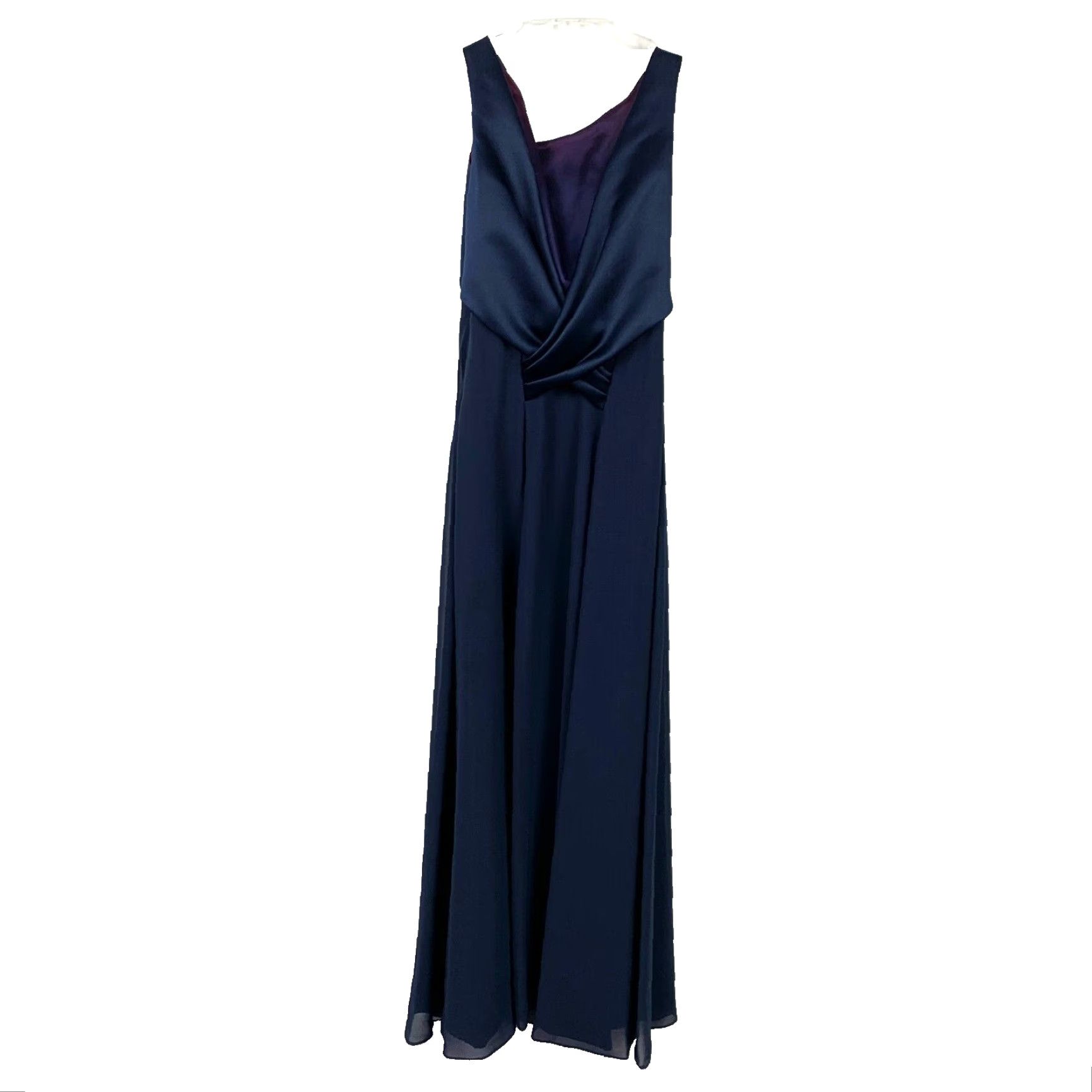 Vintage VINTAGE Michaelangelo Formal Maxi Dress Blue 90s 7/8 Sleeveless Wrap Back Chiffon Eveningwear Womens Size M / US 6-8 / IT 42-44 - 2 Thumbnail