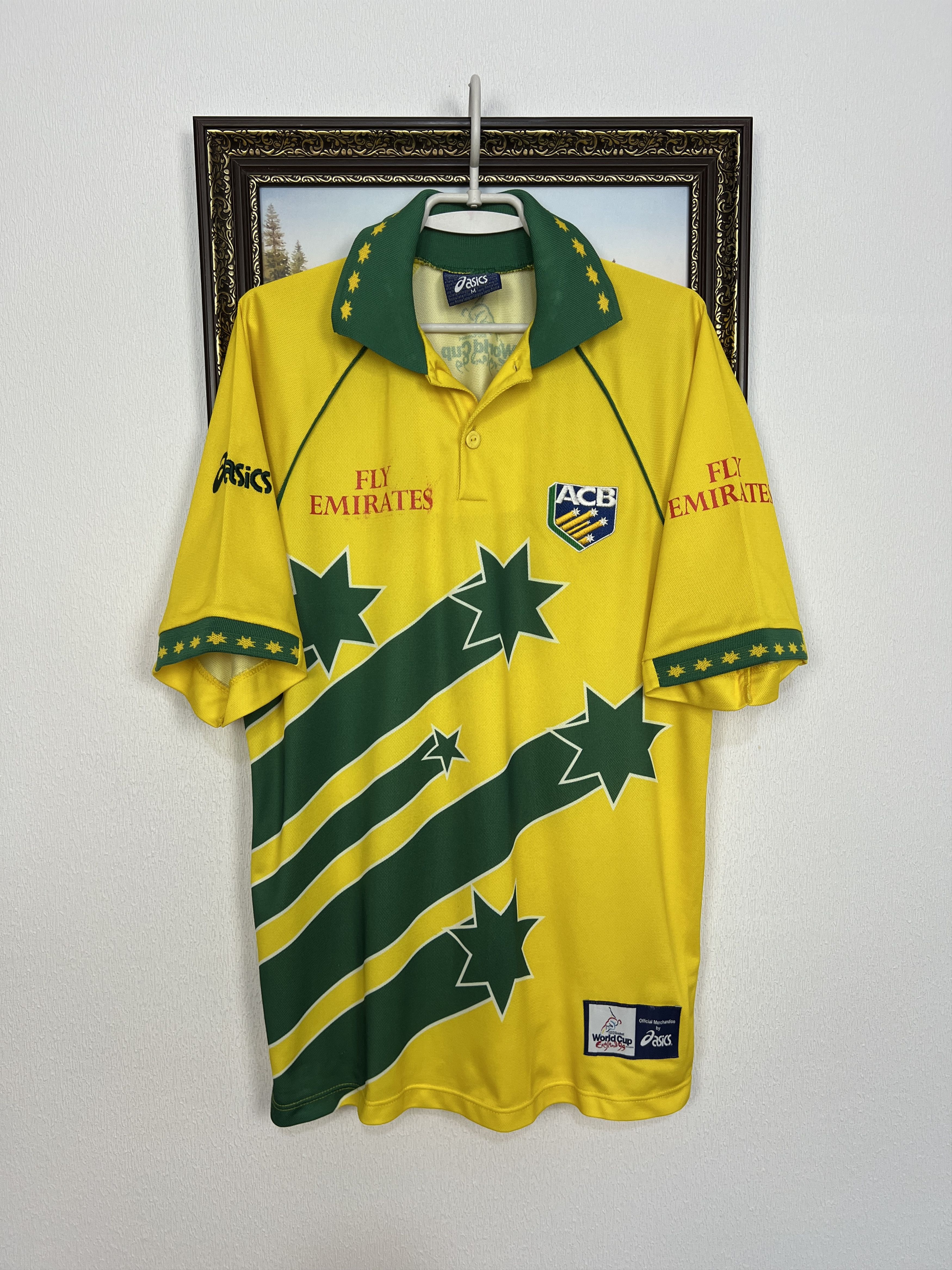 Asics Vintage 90's Australia World Cup Cricket Shirt Jersey Trikot Size US M / EU 48-50 / 2 - 1 Thumbnail