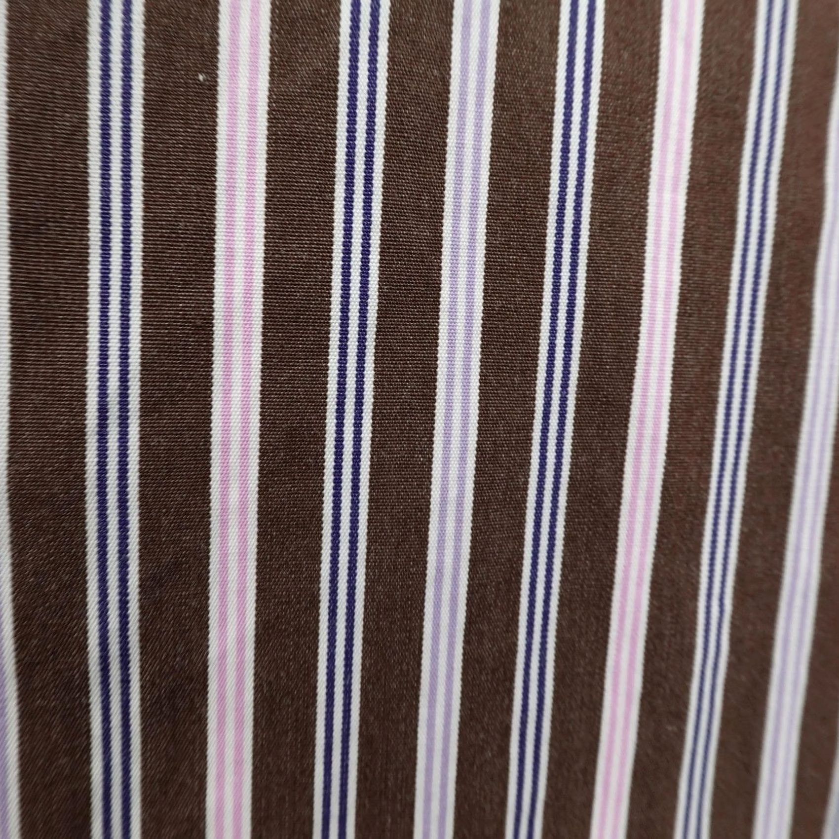 Etro ETRO Shirt Mens XL Brown Size Pink Stripes Dress Button Cotton Italy Size 46R - 4 Thumbnail