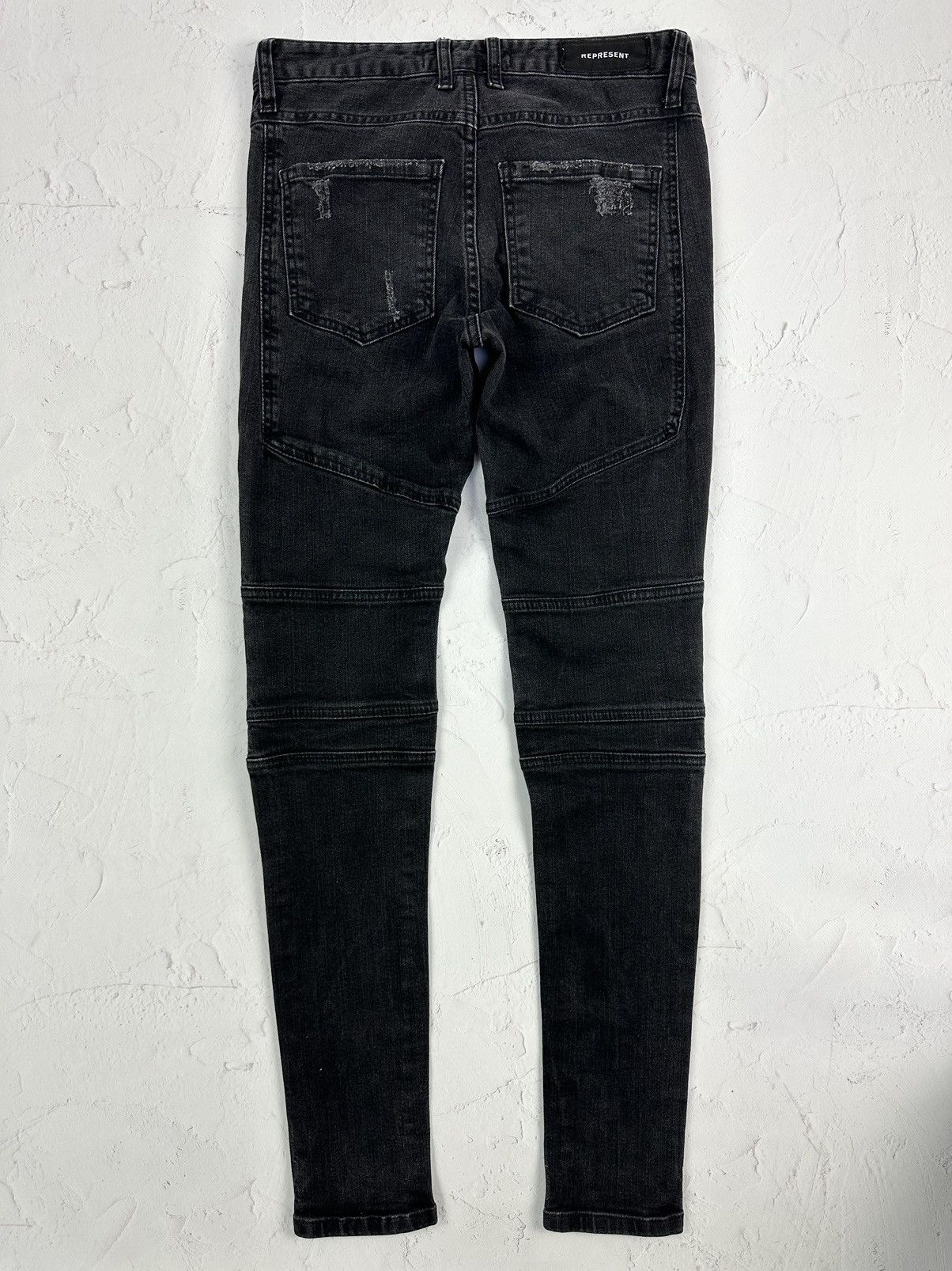 Represent Clo. Represent Biker Repairer Vintage Black Denim Size US 28 / EU 44 - 9 Thumbnail