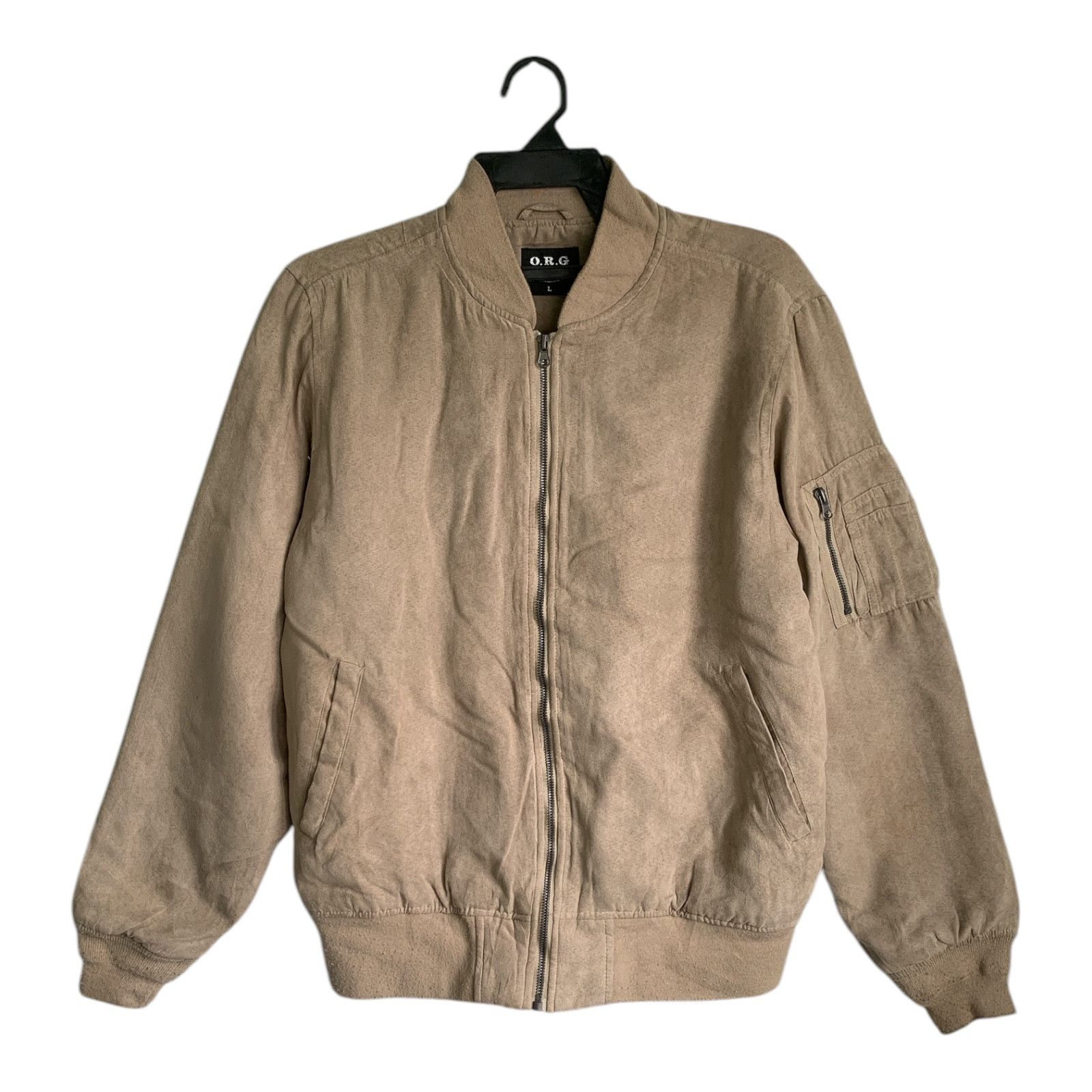 Japanese Brand Rare Design Vintage O.R.G Genuine Wear Bombers Jacket Size US L / EU 52-54 / 3 - 1 Thumbnail