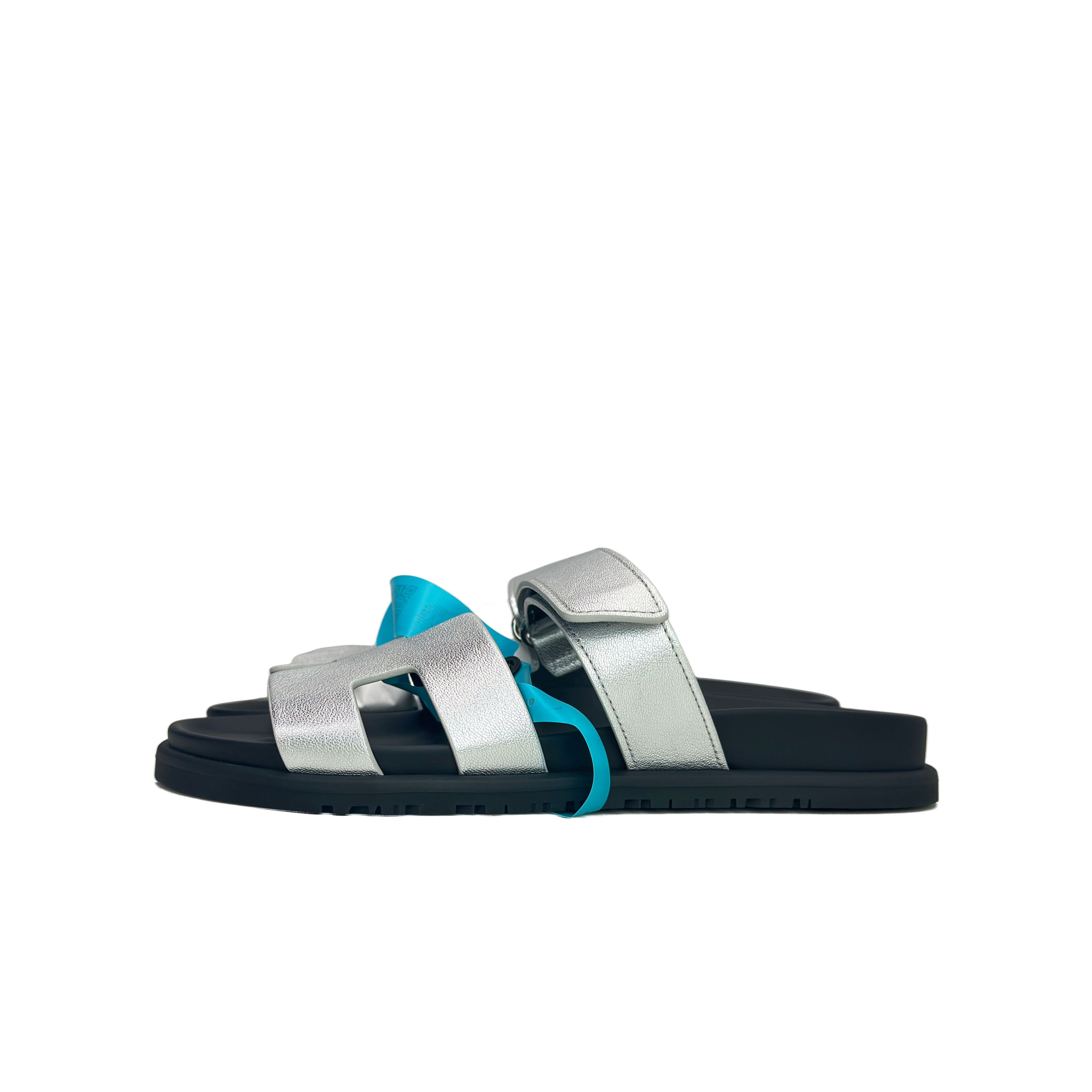 Hermes Hermès Chypre Metallic Leather Sandals Size 39.5 Size US 9.5 / IT 39.5 - 1 Thumbnail