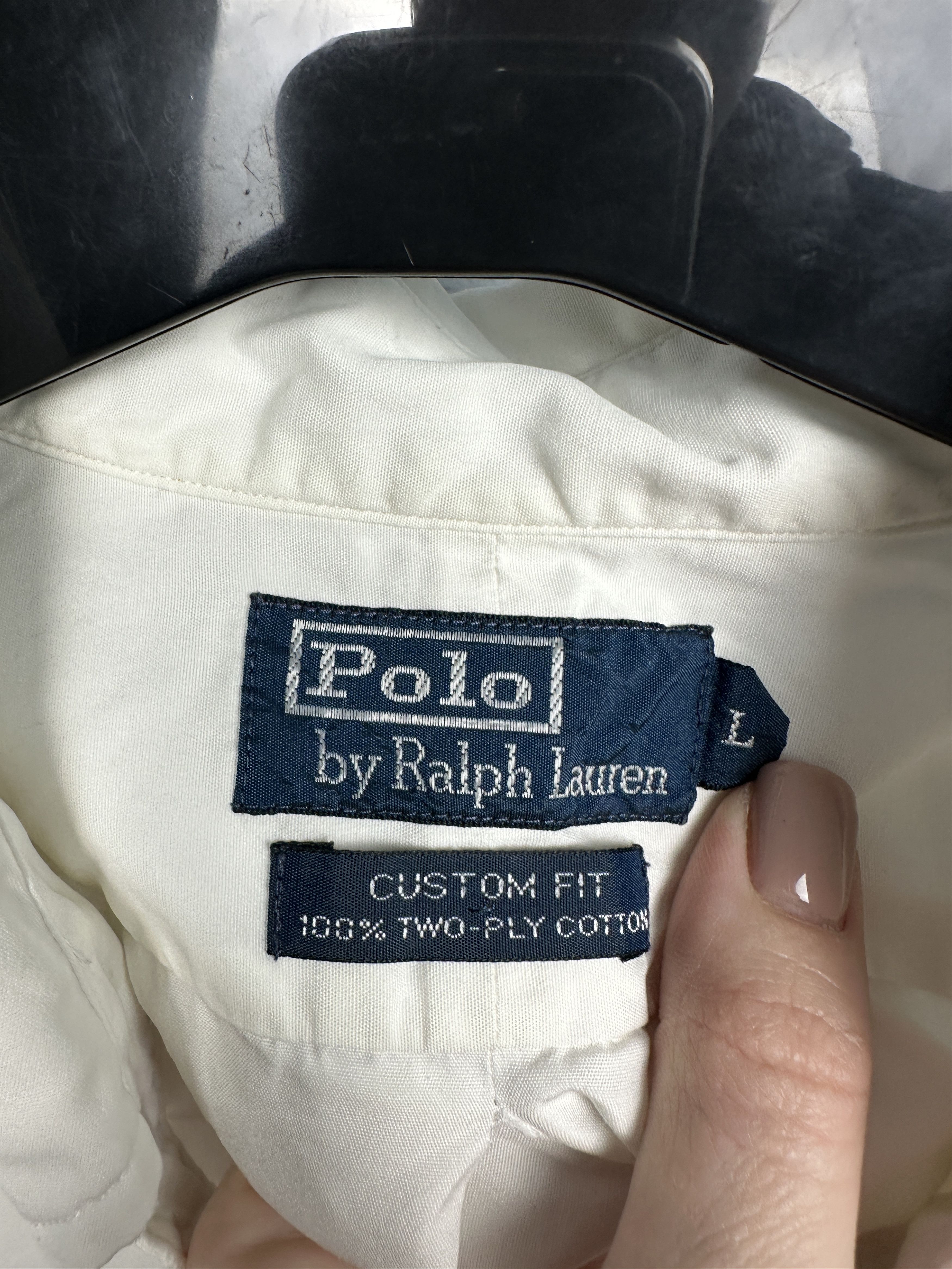 Polo Ralph Lauren Polo Ralph Lauren Vintage Mens White Long Sleeve Shirt Y2K Size US L / EU 52-54 / 3 - 4 Thumbnail