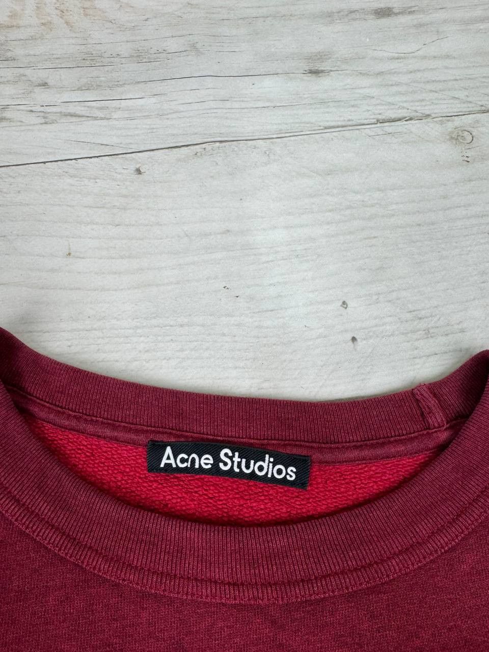 Acne Studios Acne Studios Crew Neck Sweatshirt Oversized Burgundy Size US XS / EU 42 / 0 - 7 Thumbnail