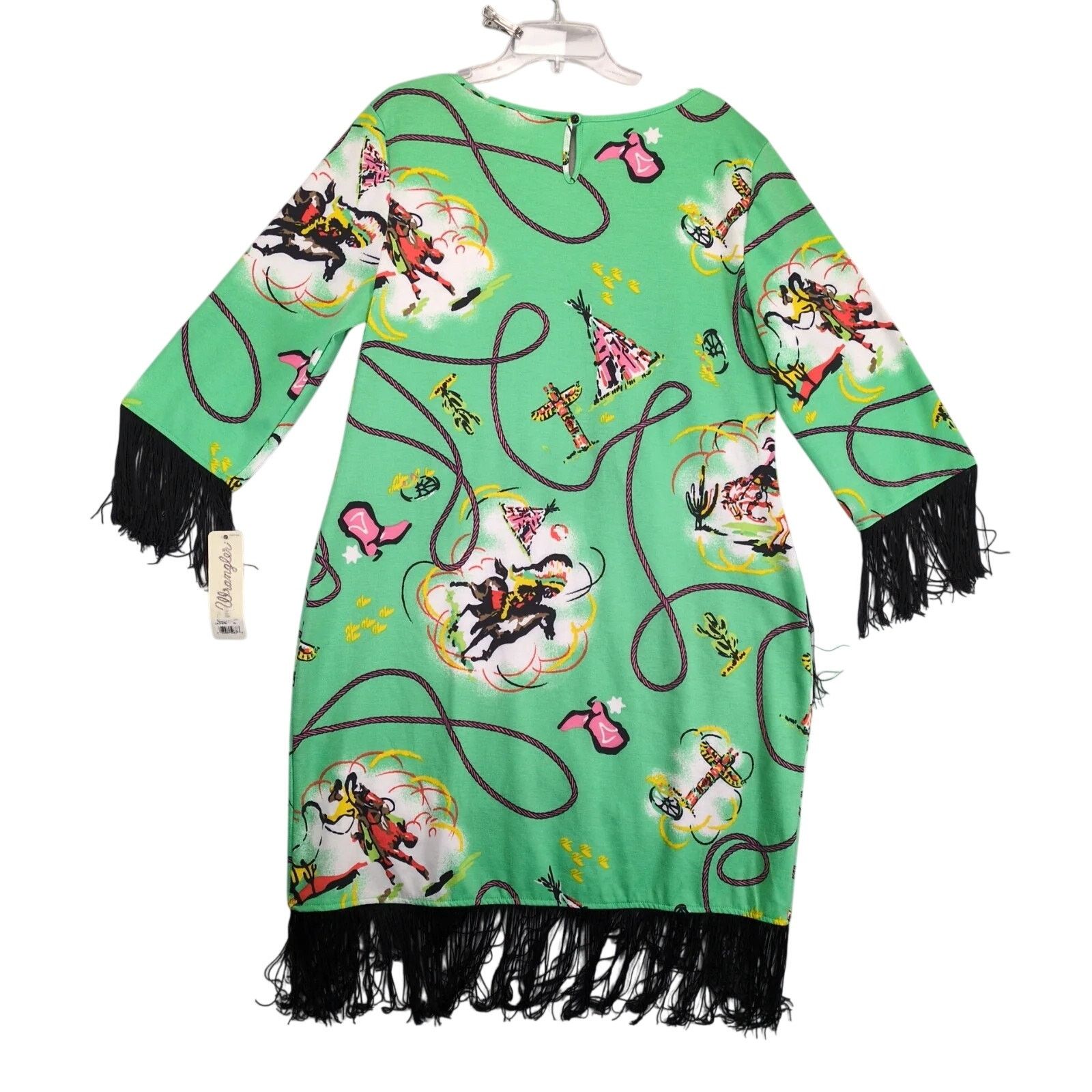 Wrangler NWT Wrangler Green Western Fringe Dress Sz XL Cowgirl Rodeo Size XL / US 12-14 / IT 48-50 - 2 Thumbnail