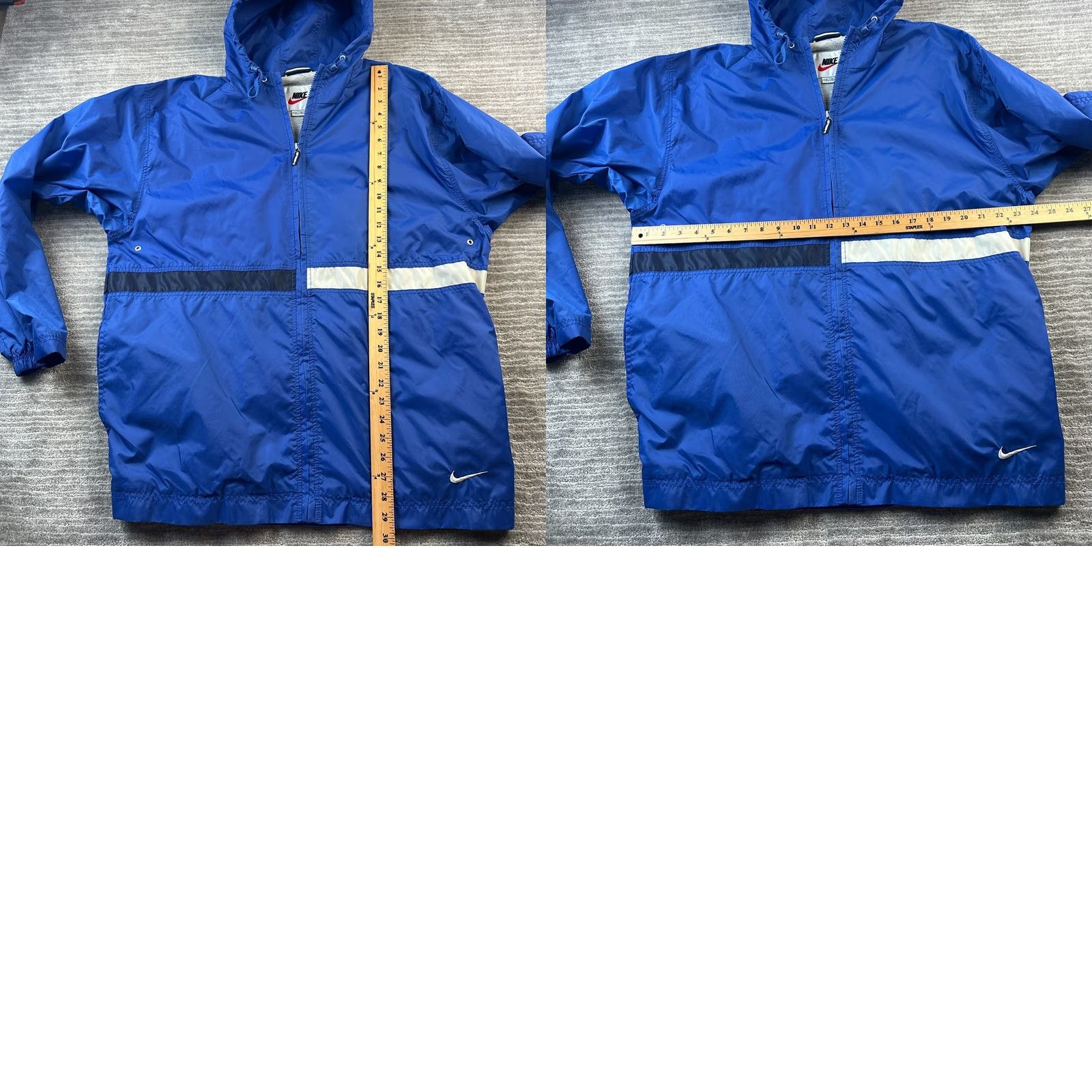 Nike VINTAGE Nike Jacket Mens M Blue Windbreaker Hoodie Fleece Lined Track Size US M / EU 48-50 / 2 - 8 Thumbnail