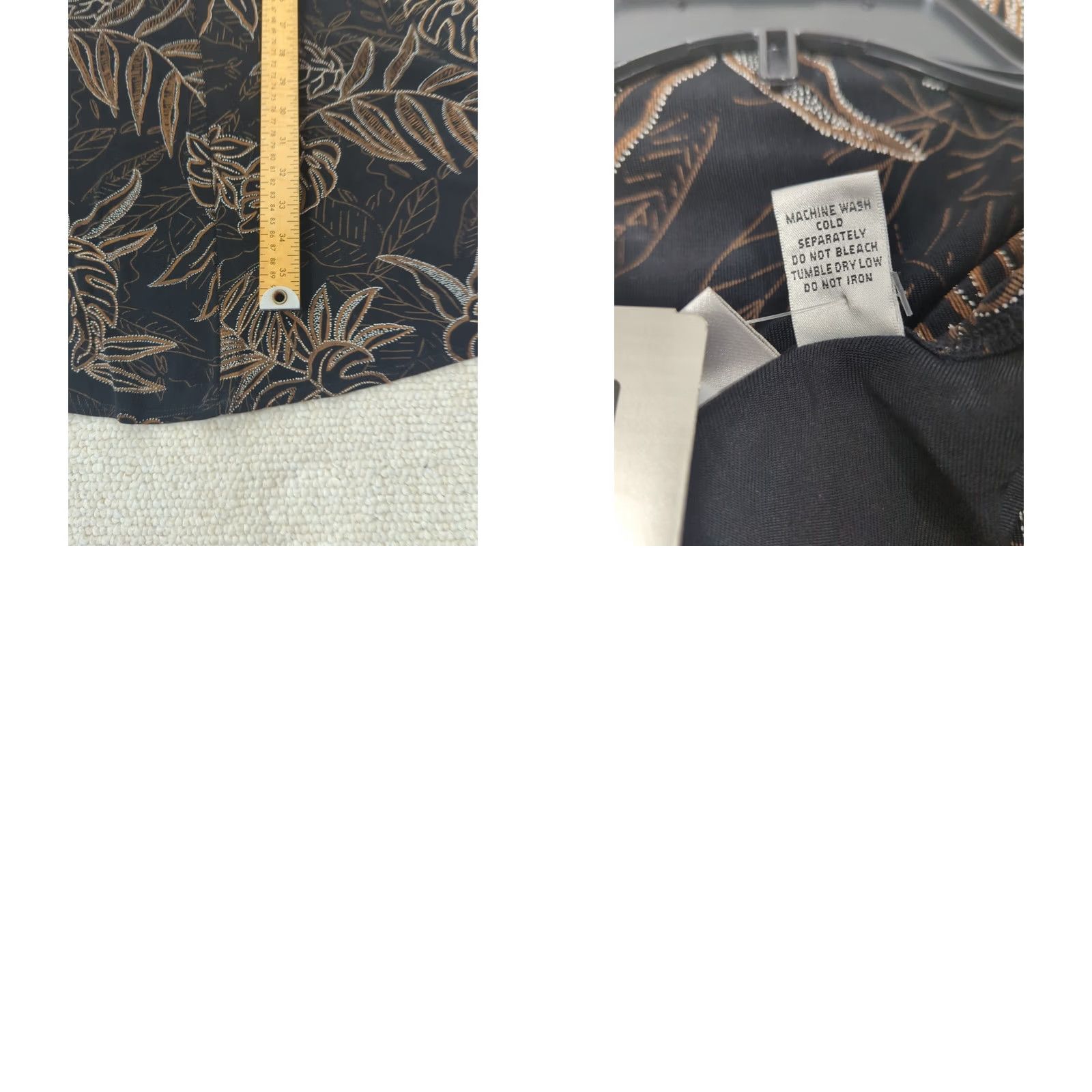 Vintage Chico's Travelers Jungle Trek Dress Black Sleeveless Tropical Floral XL 16/18 Women Size XL / US 12-14 / IT 48-50 - 9 Thumbnail