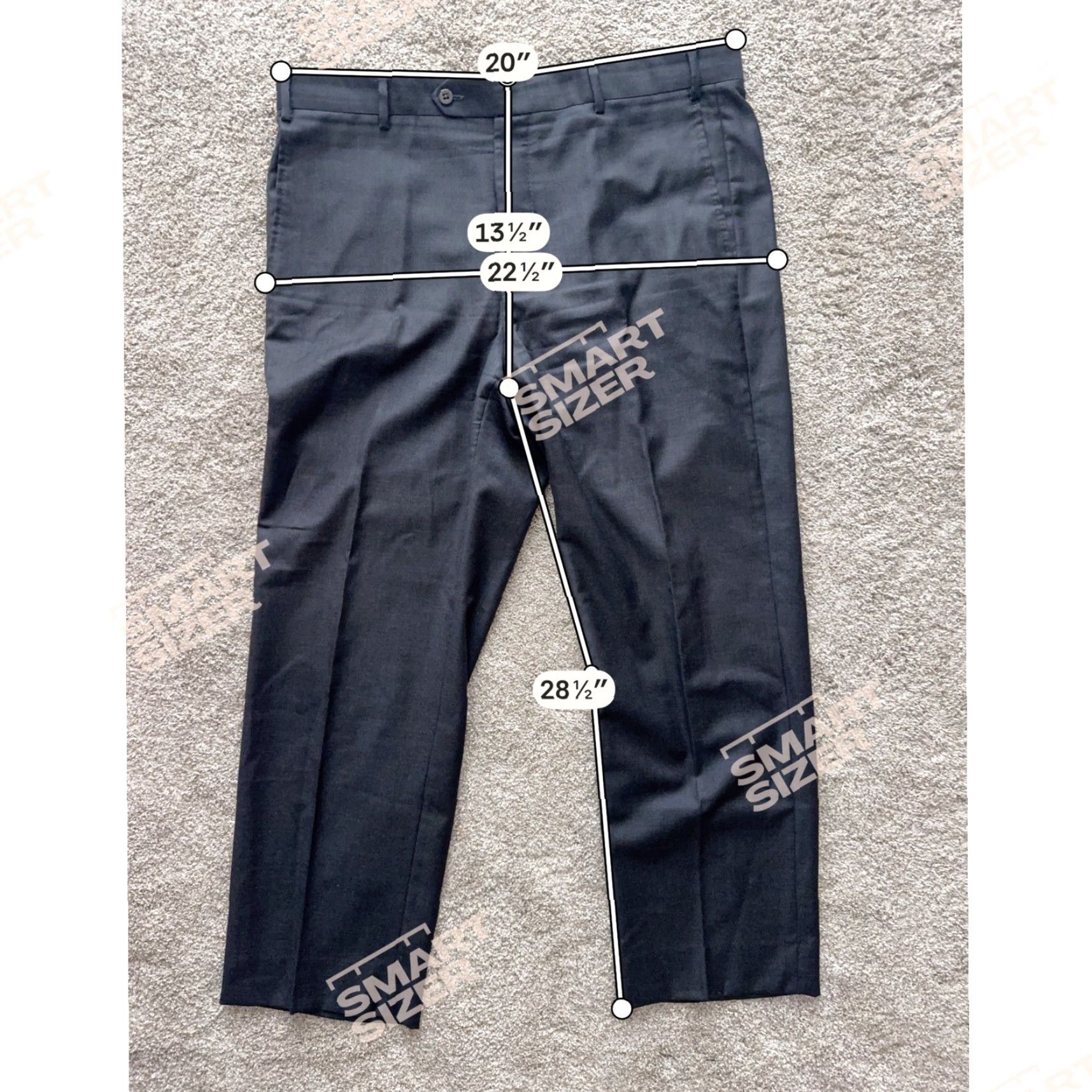 Zanella Zanella Todd 100% Virgin Wool Dress Pants Mens 38 Charcoal Gray Flat Front Italy Size US 40 / EU 56 - 2 Thumbnail