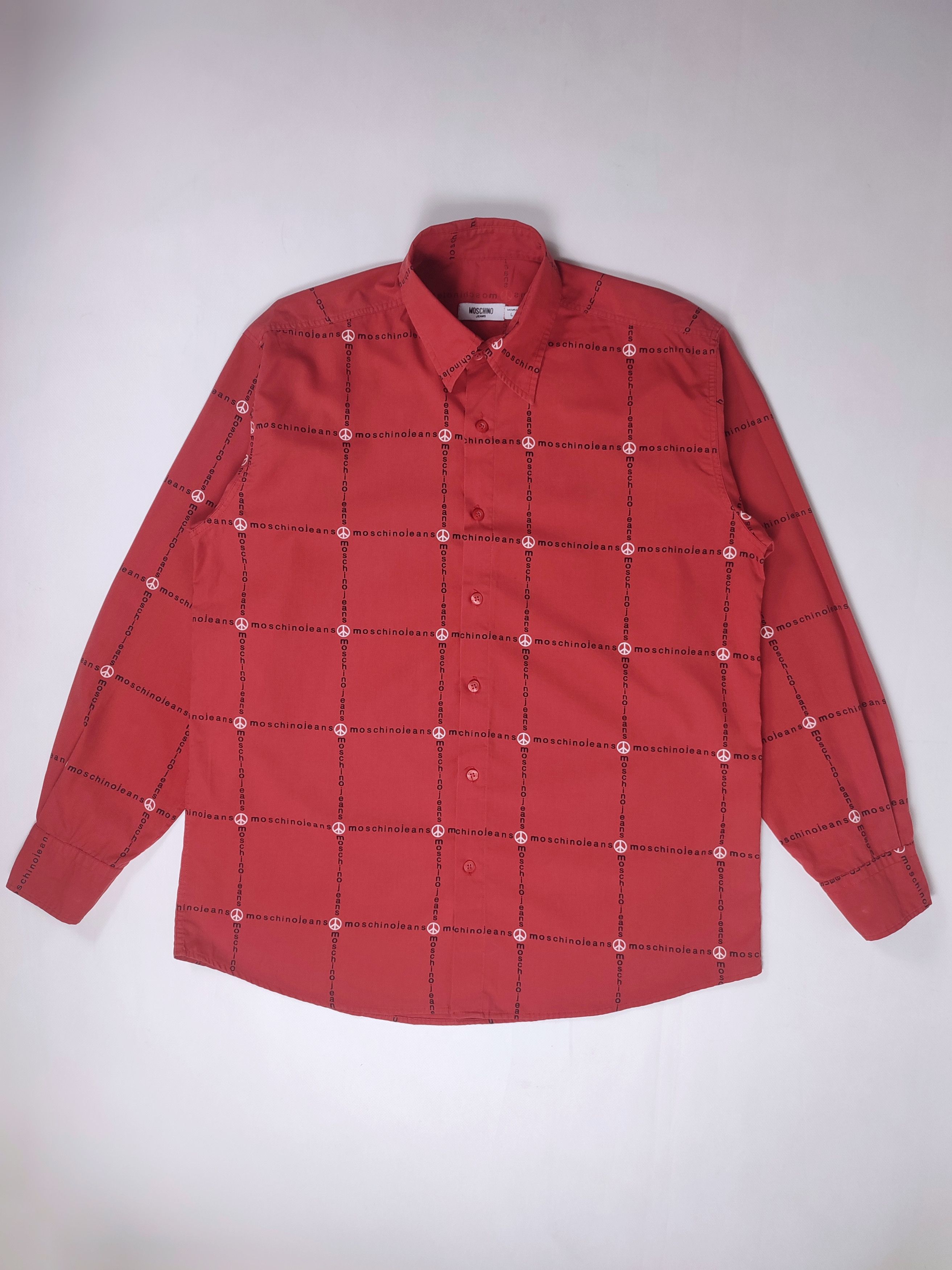 Moschino Moschino vintage shirt monogram Size US L / EU 52-54 / 3 - 4 Thumbnail