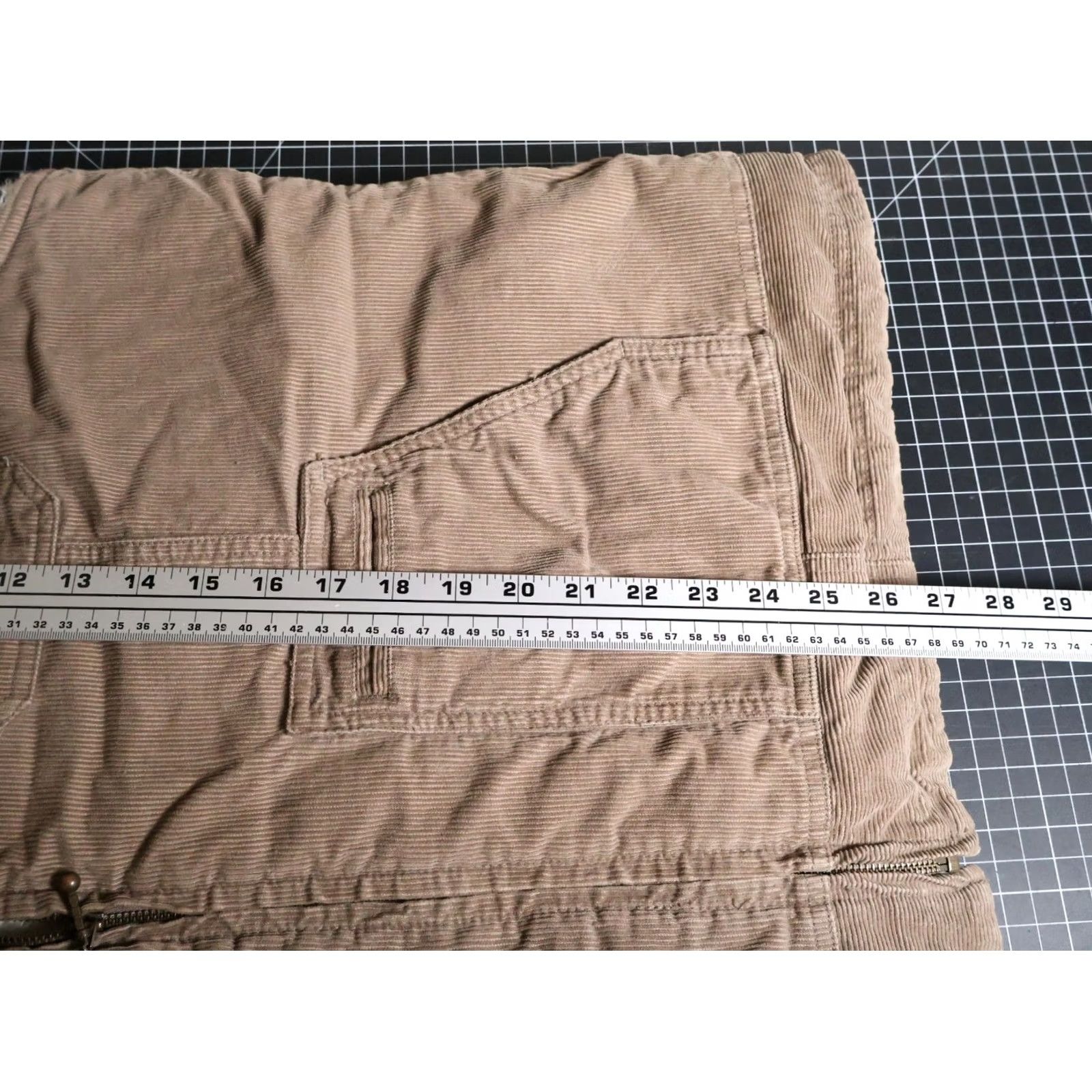 Vintage Guide Series Corduroy Vest Women 2XL Brown Zip Up Sherpa Lined Insulated Casual Bomber Jacket Style 90s Biker Outdoor Womens Size XXL / US 16-18 / IT 52-54 - 6 Thumbnail