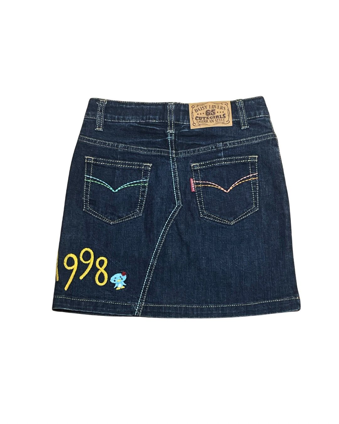 Japanese Brand Daisy Girls Japan Vintage Denim Mini Skirt Size 26" / US 2 / IT 38 - 4 Thumbnail