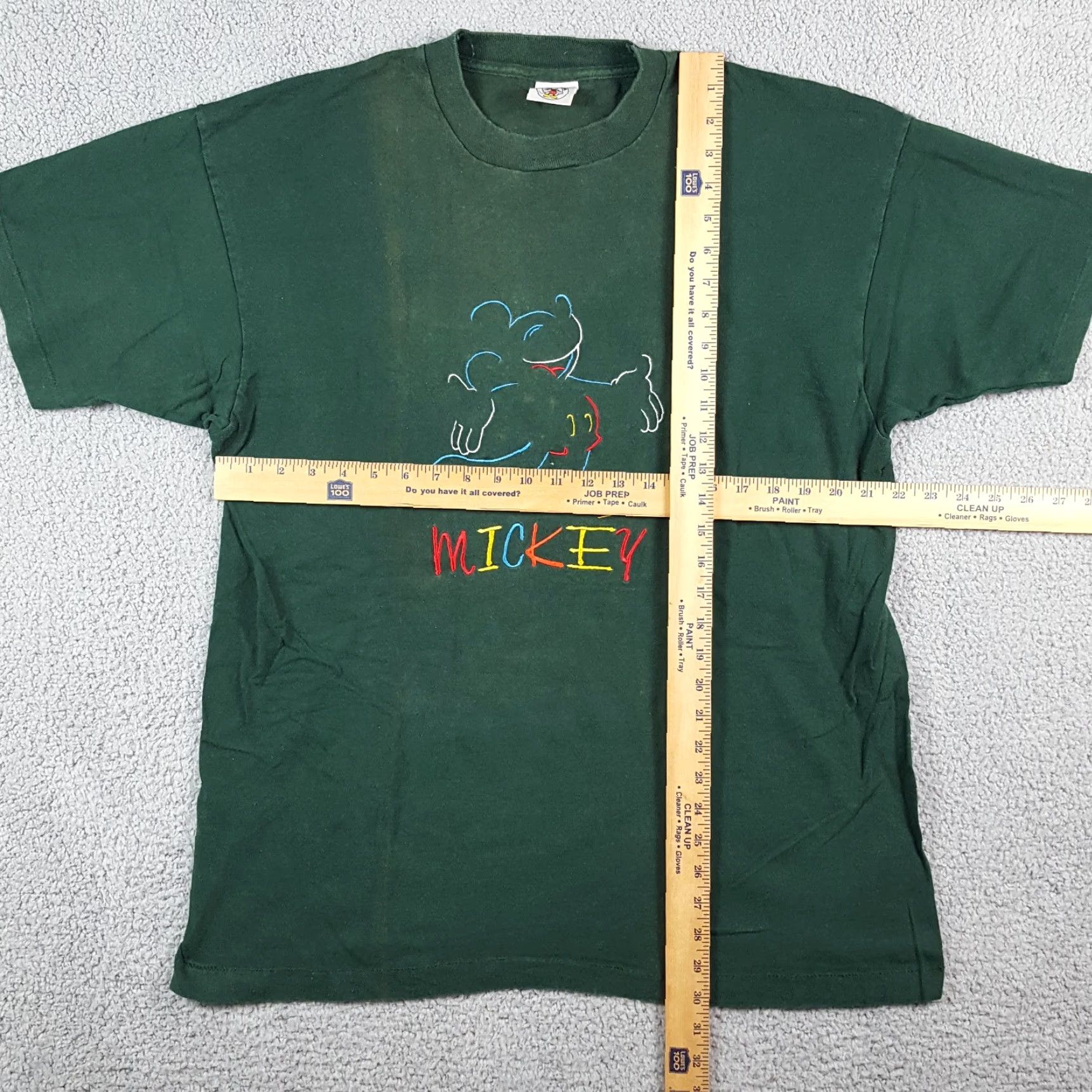 Disney Vintage Disney Mickey Mouse T-Shirt Men Large Cotton Grunge 90s 00s Cartoon Logo Embroidered Size US L / EU 52-54 / 3 - 8 Thumbnail