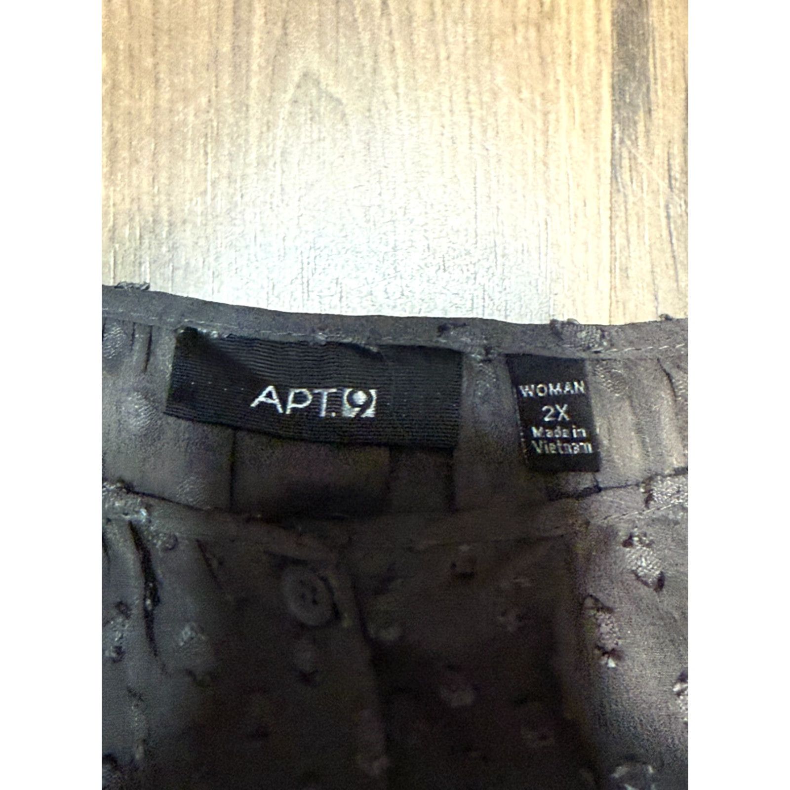 Apt. 9 APT. 9 Women's Gray Long Sleeve Button Up Crew Neck Lightweight Casual 2X Shirt Womens Size XXL / US 16-18 / IT 52-54 - 5 Thumbnail
