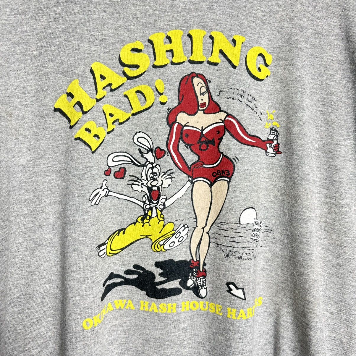 Vintage 90s Hashing Bad Lady Parody Long Sleeve T-Shirt