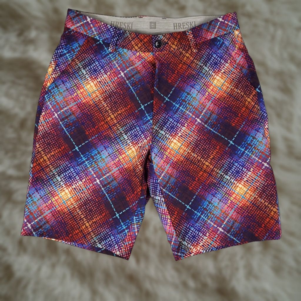 Vintage VINTAGE Hreski Men’s Shorts Size 32 Flat Front Chino Plaid Casual Golf Spring Summer Size US 32 / EU 48 - 1 Thumbnail