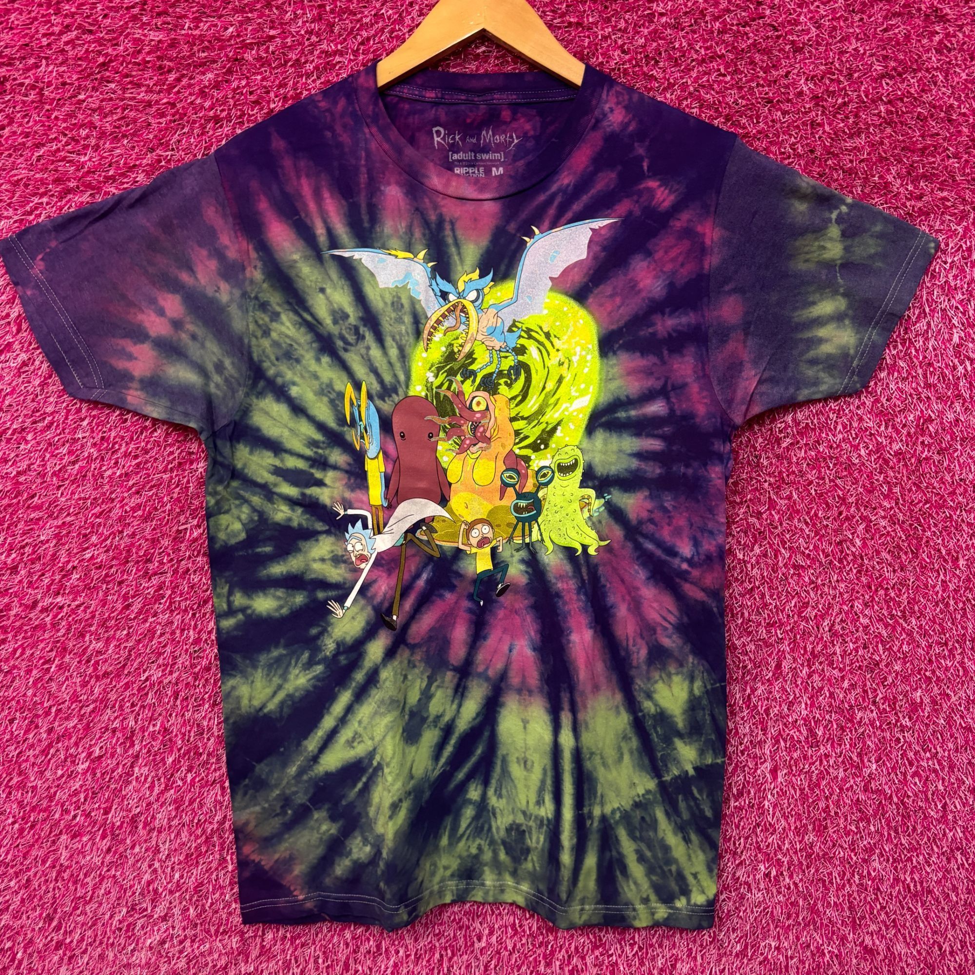Ripple Junction Rock and Morty Aliens Escaping portal tiedye T-shirt size me Size US M / EU 48-50 / 2 - 1 Thumbnail