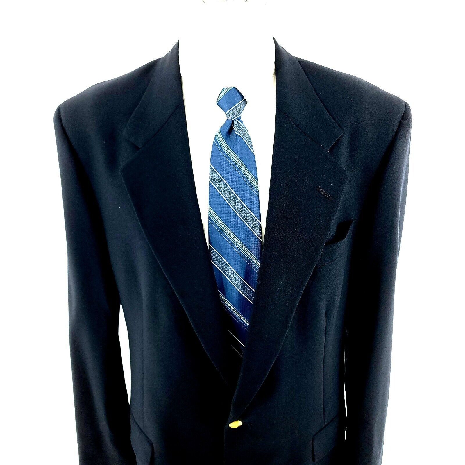 Austin Reed Austin Reed London England Wool 2 Gold Button Blazer 42L Blu Size 42L - 1 Thumbnail