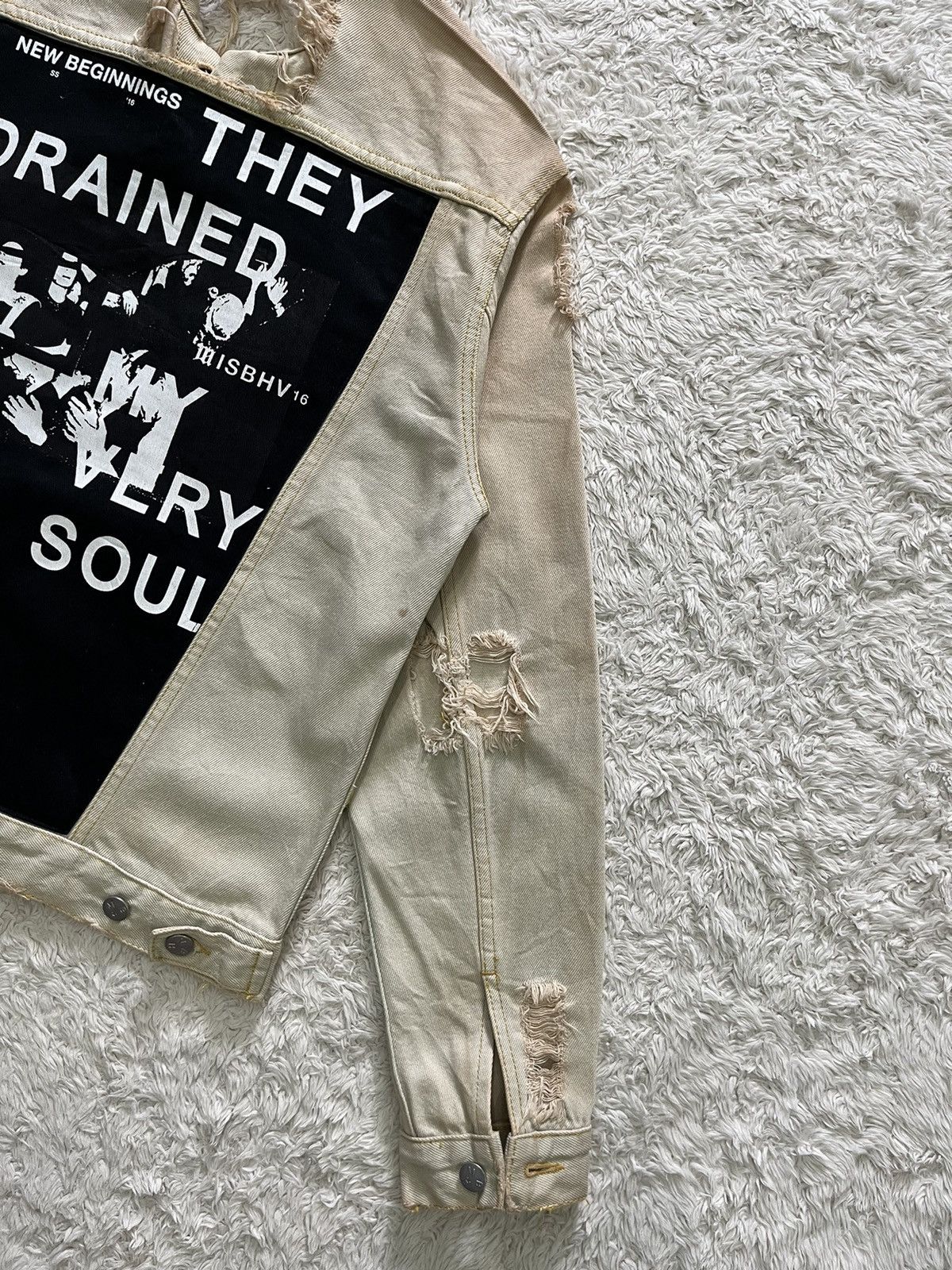 Designer × Misbhv misbhv 16ss "drained" distressed design denim jacket Size US XS / EU 42 / 0 - 4 Thumbnail
