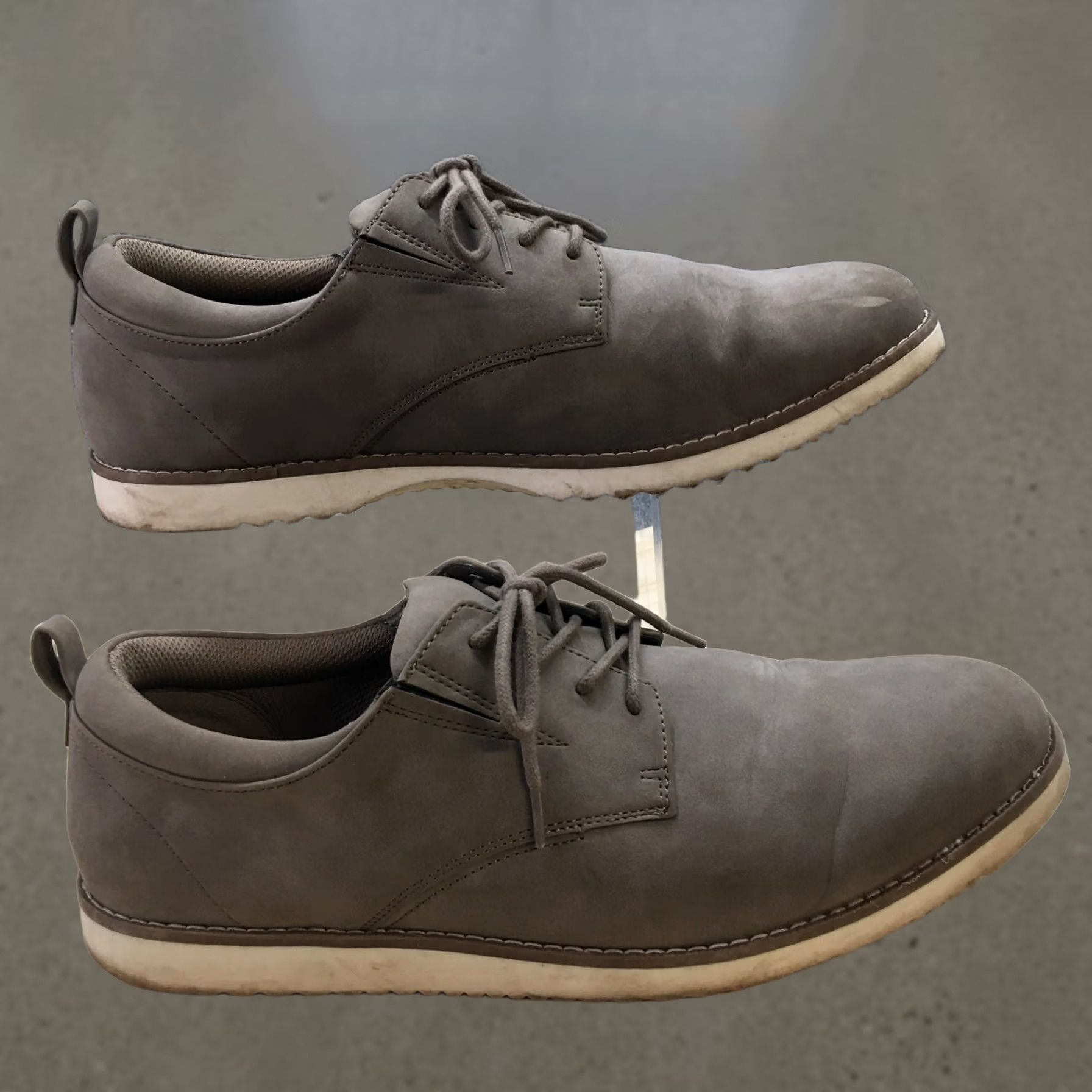 Vintage Goodfellow And Co Shoes Mens 12 Oxford Sneakers Gray Leather Lace Up Low Top Size US L / EU 52-54 / 3 - 1 Thumbnail