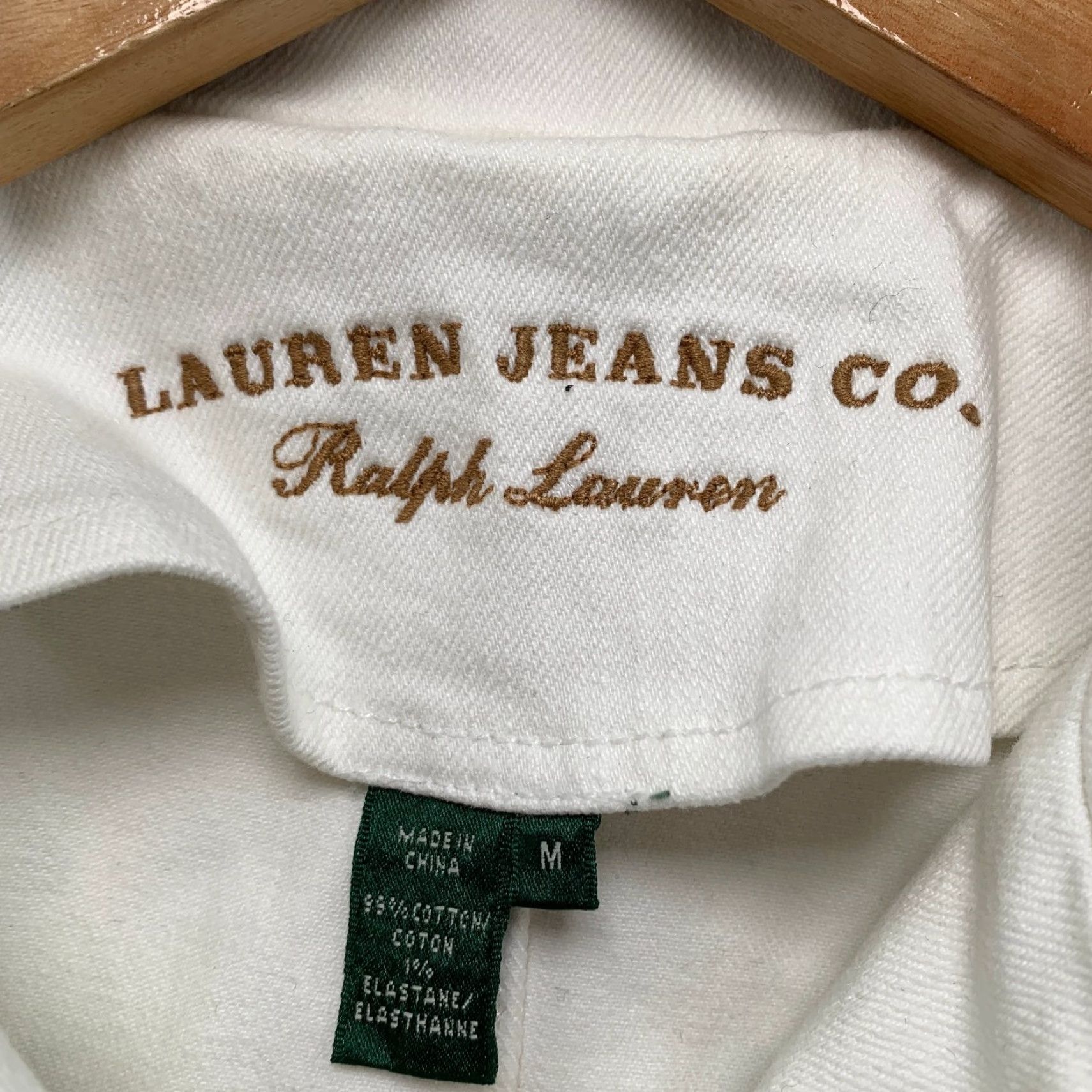 Ralph Lauren Lauren Ralph Lauren Denim Jacket Womens Medium White Double Breasted Denim Jacket Womens Medium White Double Breasted Size M / US 6-8 / IT 42-44 - 4 Thumbnail
