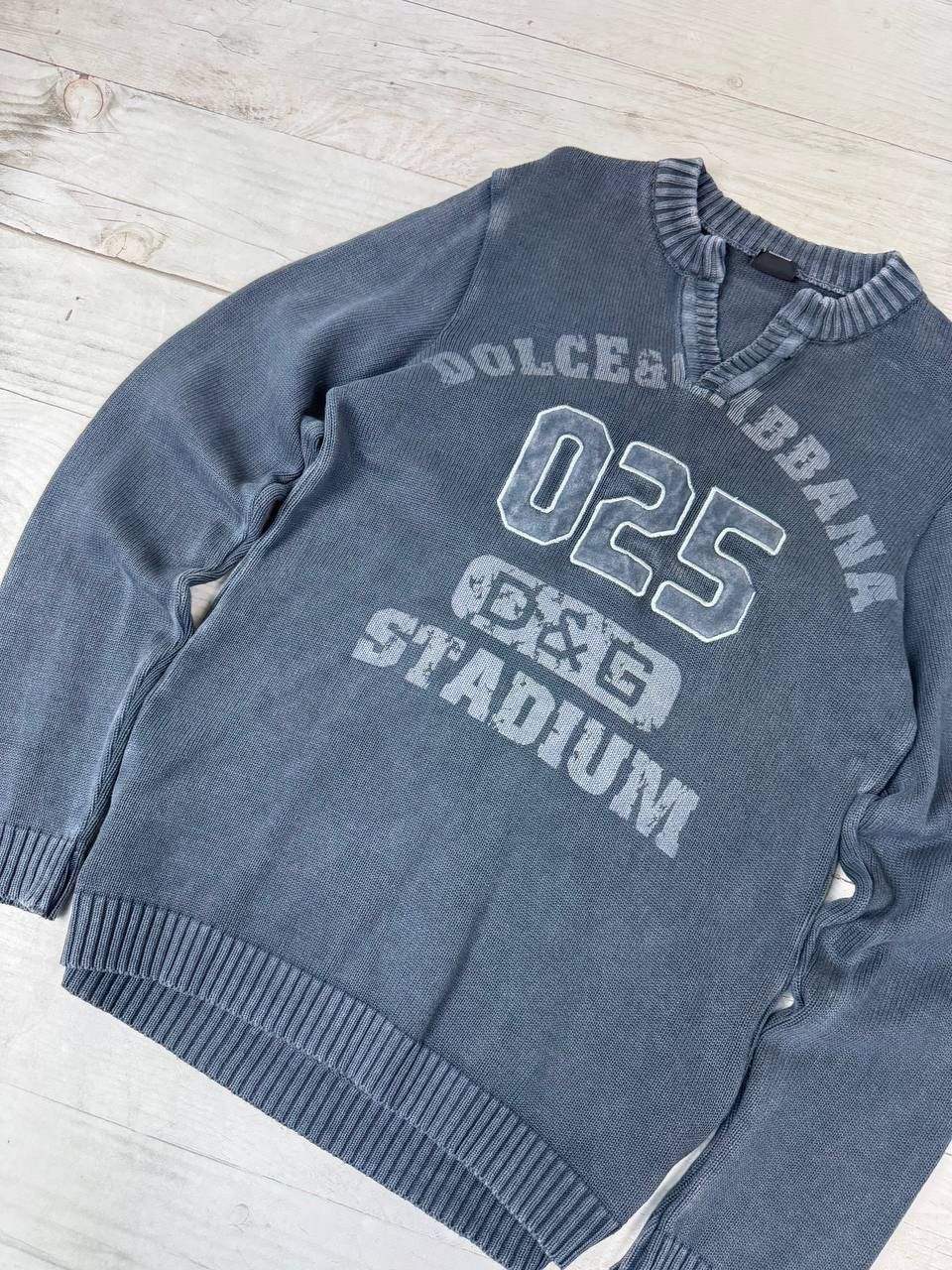 Vintage Dolce Gabbana Big Logo Avant Garde Knit Sweater 90s