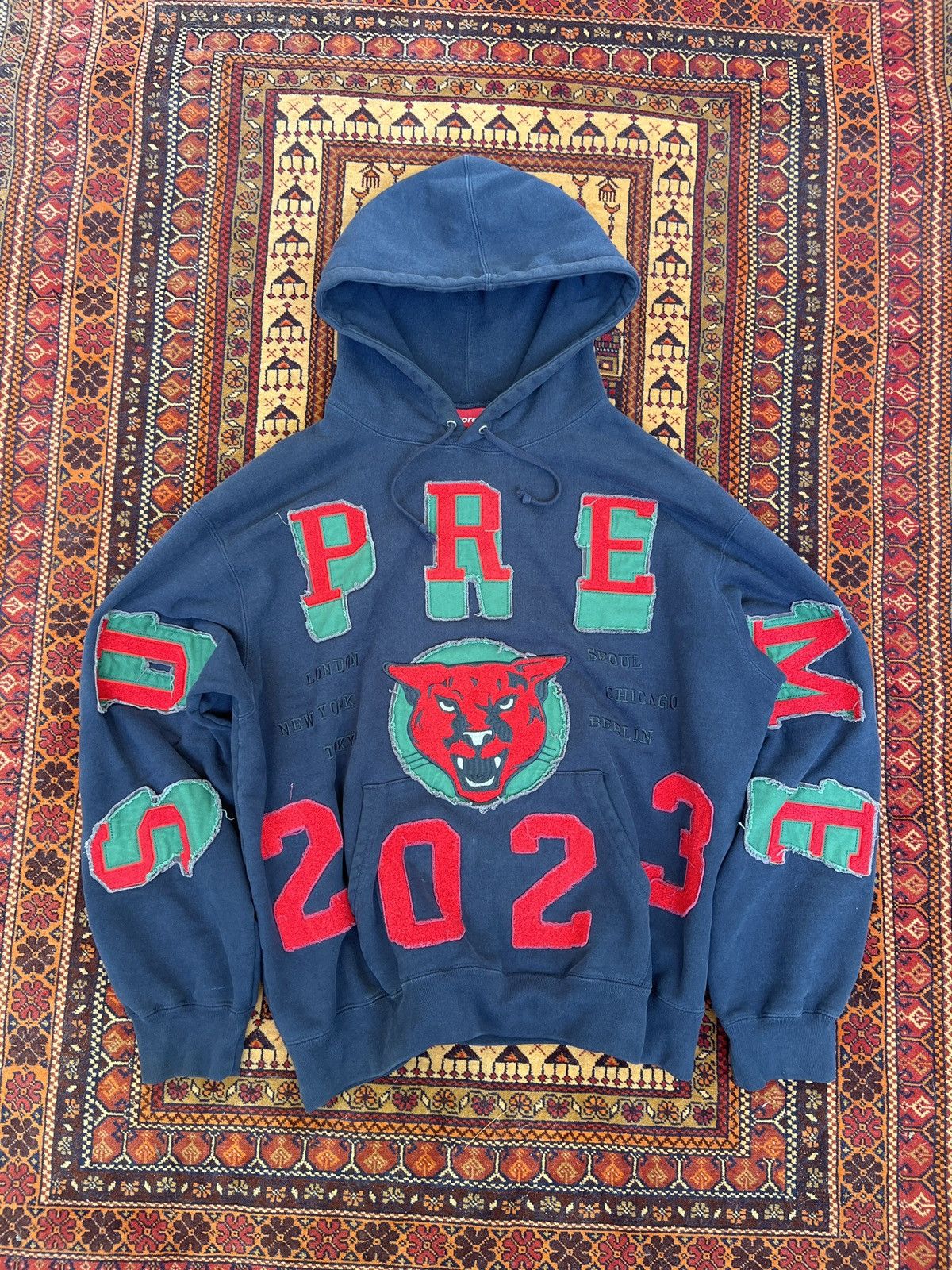 Supreme Supreme Washed Panther Hoodie FW 23 Size US M / EU 48-50 / 2 - 2 Thumbnail