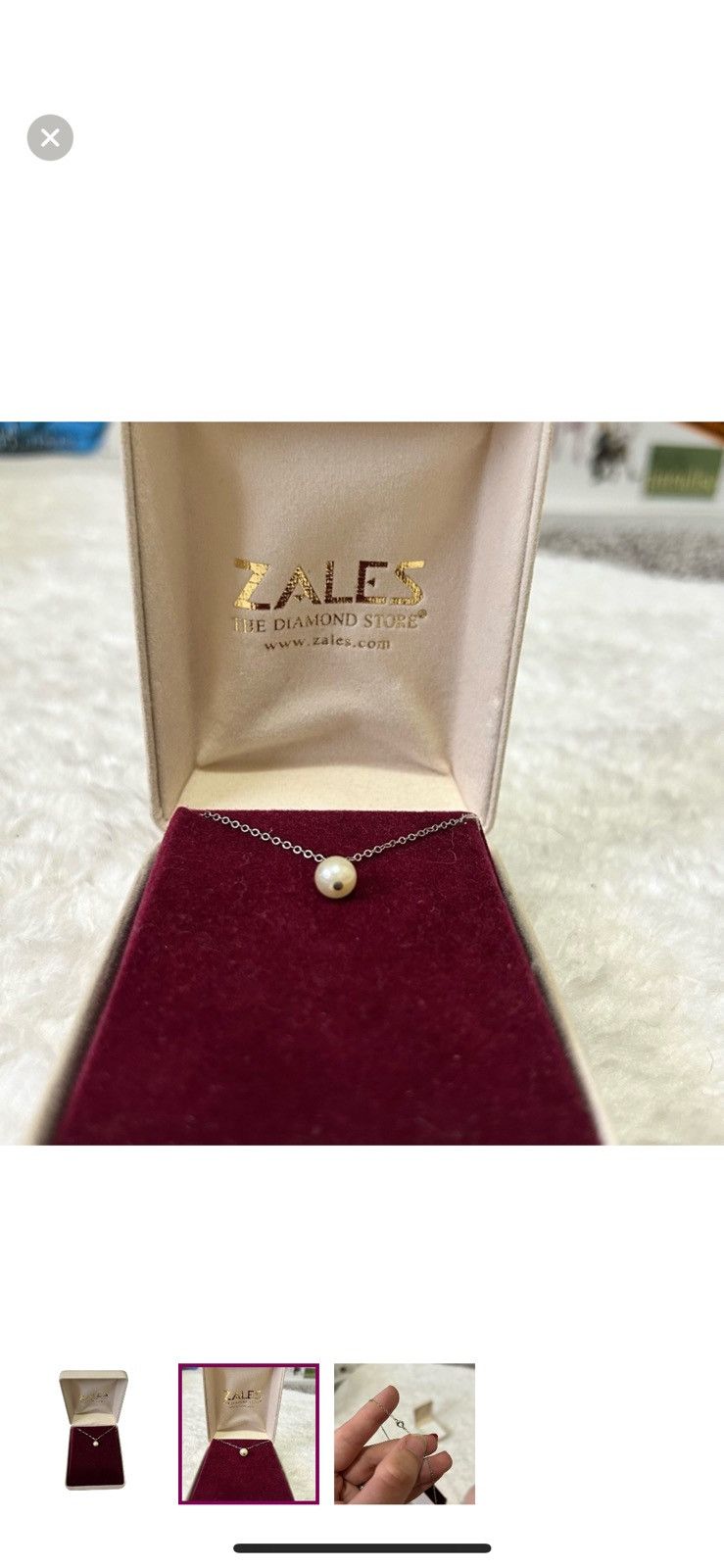 Zales Zales single pearl necklace Size ONE SIZE - 2 Thumbnail