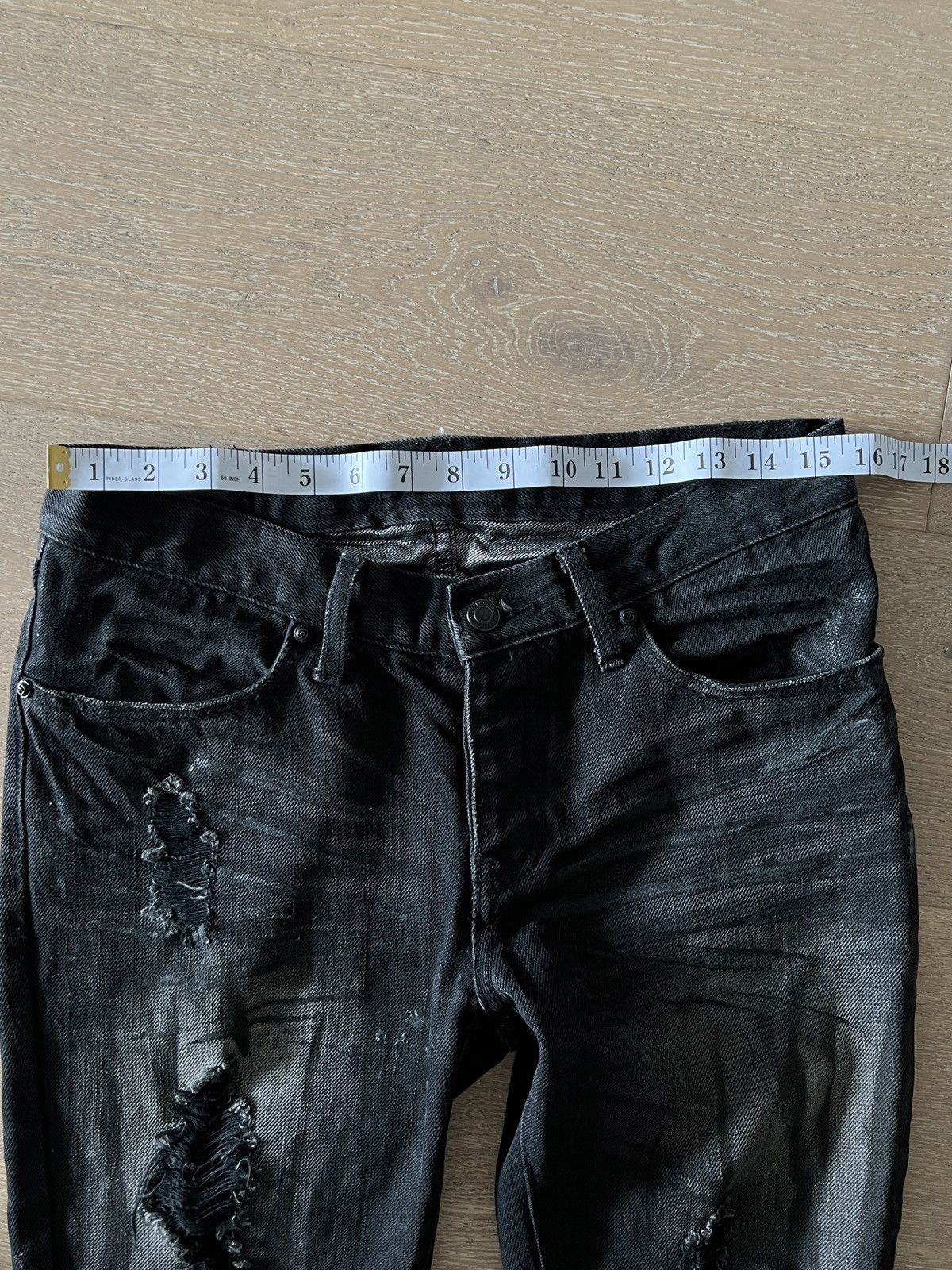 GOSTAR DE FUGA Gostar De Fuga black distressed denim jeans Size US 29 - 5 Thumbnail