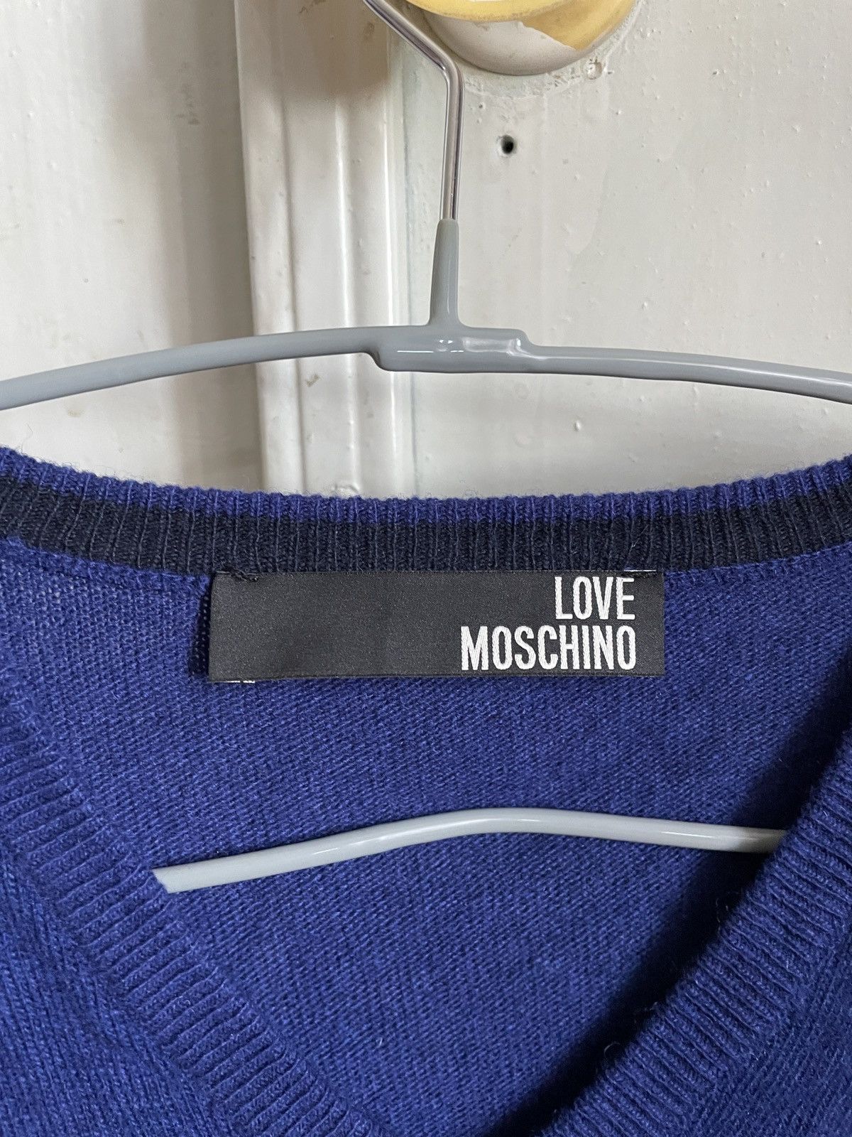 Moschino Love Moschino Men’s Blue Wool Cashmere Sweater Size US S / EU 44-46 / 1 - 3 Thumbnail