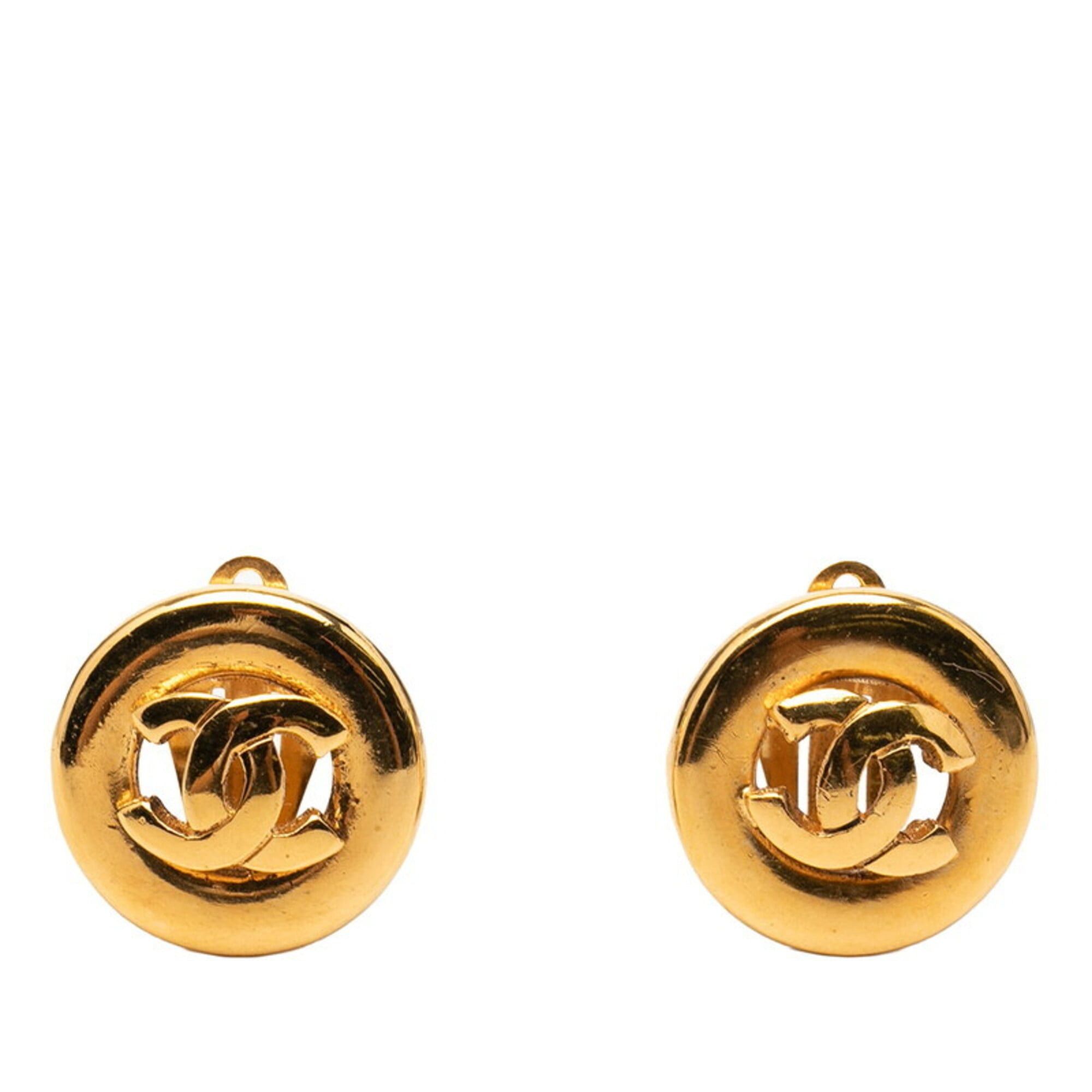 Chanel Chanel Vintage Coco Mark Earrings, Gold Plated, Women's CHANEL Size ONE SIZE - 1 Thumbnail