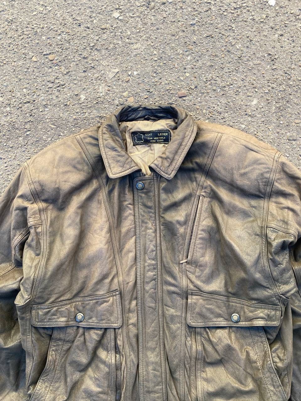 Other Vintage Avant Garde Rick Owens Style faded Leather jacket Size US L / EU 52-54 / 3 - 4 Thumbnail