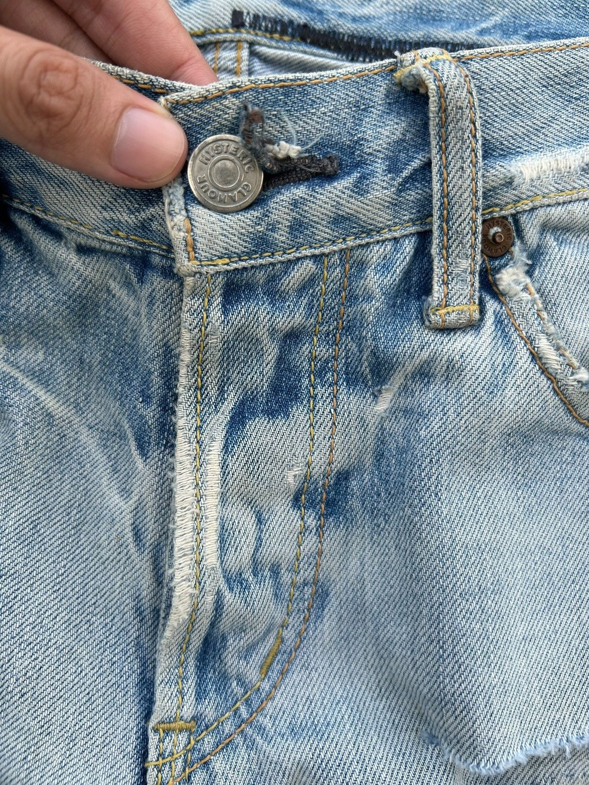 Hysteric Glamour Thrashed Vintage Hysteric Glamour Selvedge Flare Denim Jeans Size US 32 / EU 48 - 10 Thumbnail