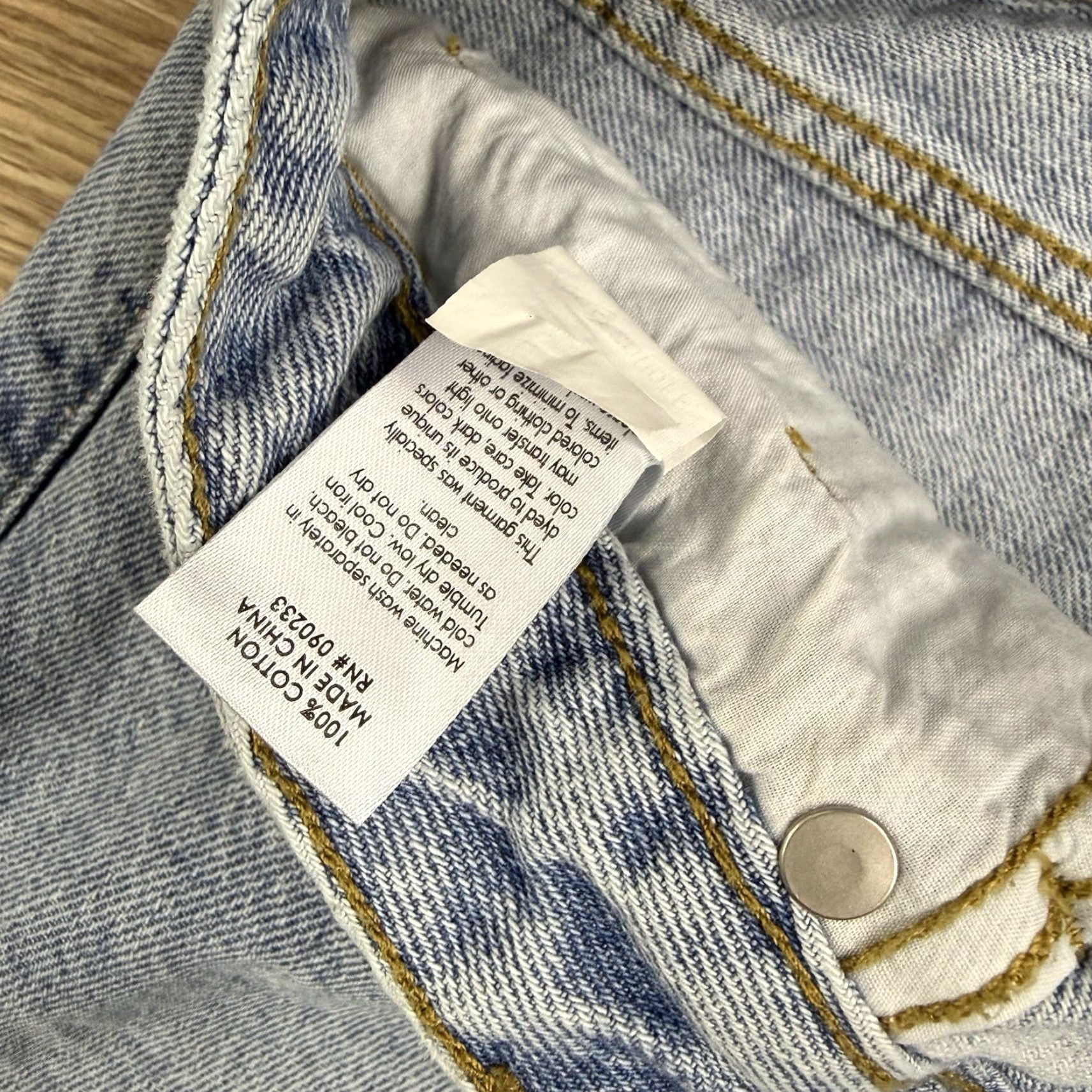 Pacsun PacSun Women’s Light Wash Denim Mini Skirt Raw Frayed Hem Size 29 Blue Regular Skirt Womens 29 Size 29" - 3 Thumbnail