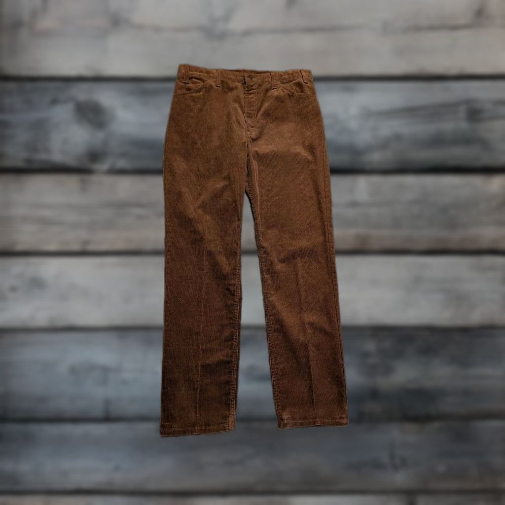 Levi's VTG Levi's 519 Corduroy Pants Mens 36x32 Brown USA Western White Tab EUC Size US 36 / EU 52 - 1 Thumbnail