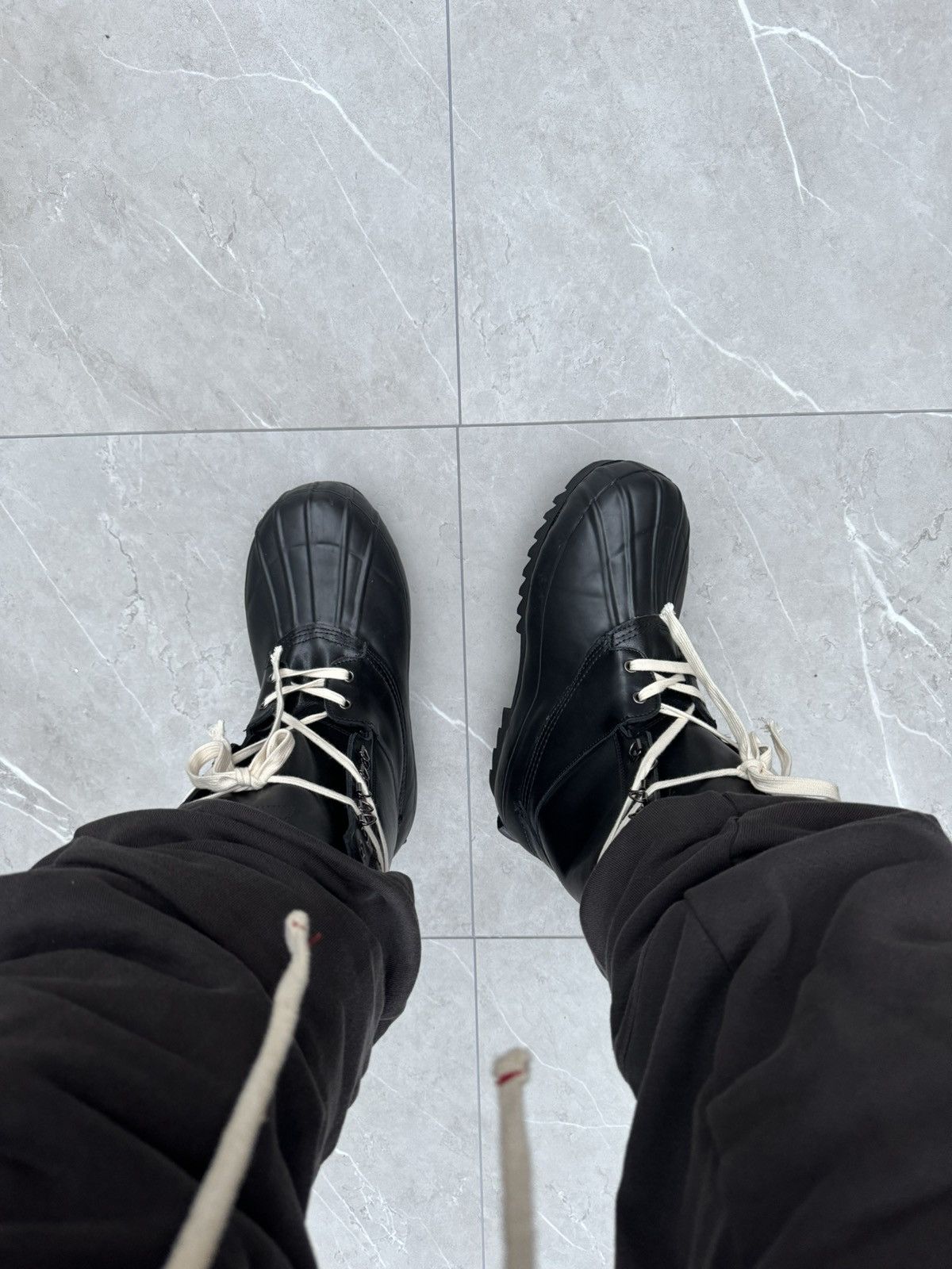 Black Vintage Military Combat Boots