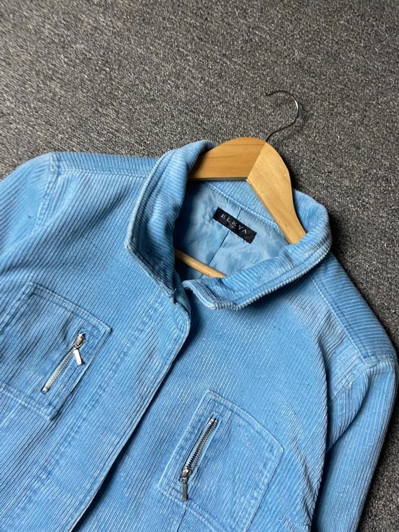 Japanese Brand ELKYA Corduroy Dual Pocket Jacket with Hidden Button (176) Size US XXS / EU 40 - 10 Thumbnail