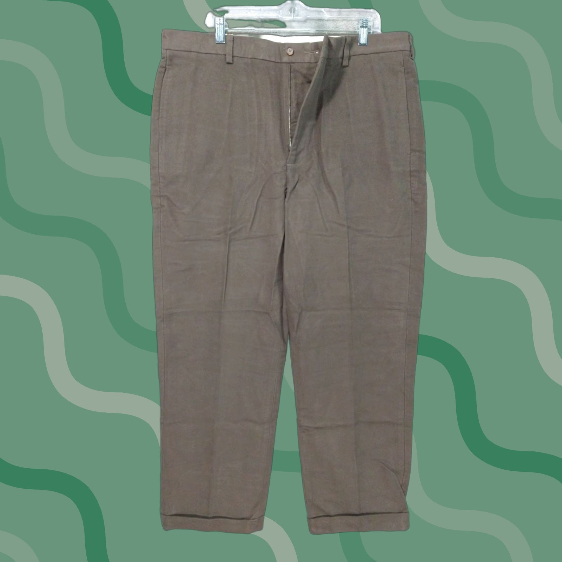Brooks Brothers Brooks Brothers Pants Mens 38x34 Chino Brown Cotton Straight Leg Vintage 90s Mens Size US 38 / EU 54 - 1 Thumbnail