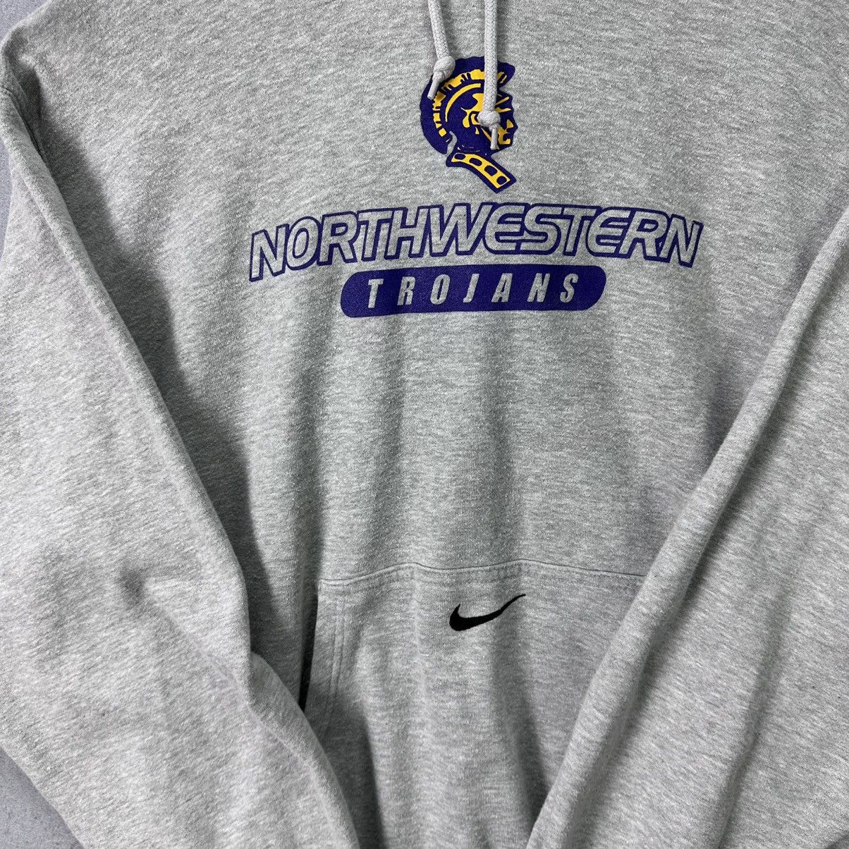 Vintage Nike Northwestern Trojans Gray Center Logo Swoosh
