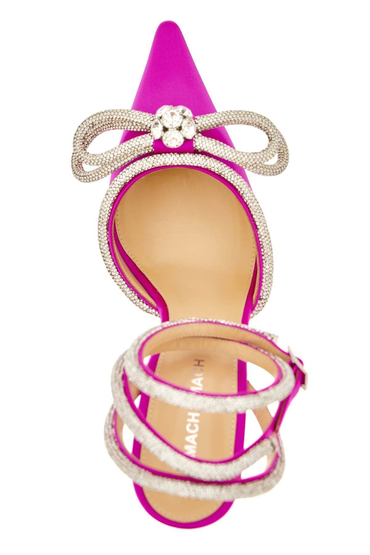 image of Mach&mach Satin Pumps With Crystals Size Eu 41 For Women Shoes in Fuxia