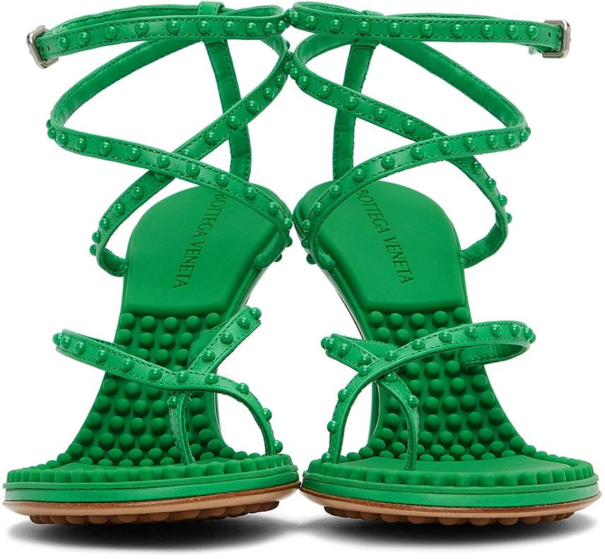 Bottega Veneta o1mle0325 Lagoon Bubble Sandals in Green Size US 6 / IT 36 - 5 Thumbnail